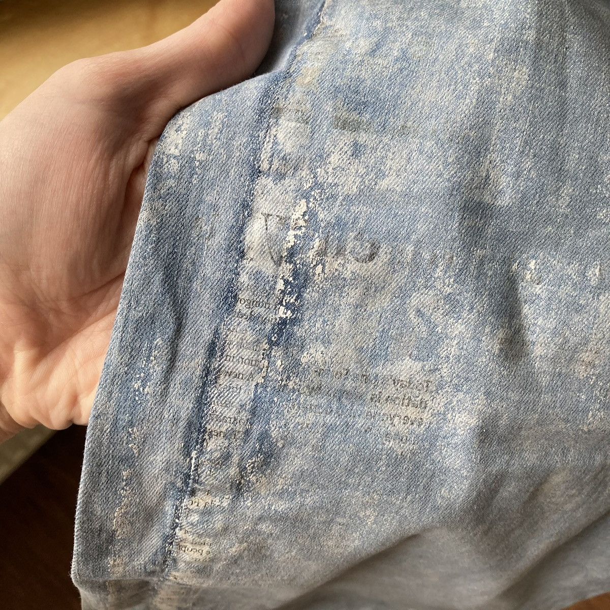 Vintage Japan Newspaper Tough Jeans Patchwork Size US 32 / EU 48 - 12 Thumbnail