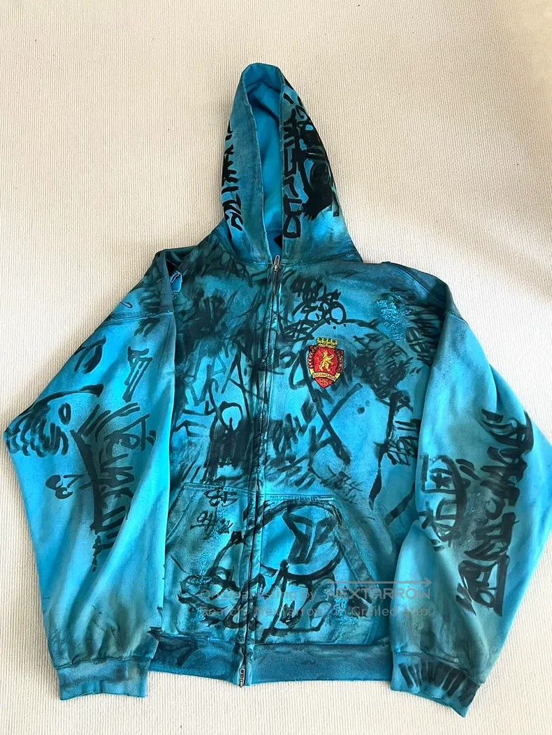 Balenciaga Graffiti Dirt Washed Hoodie