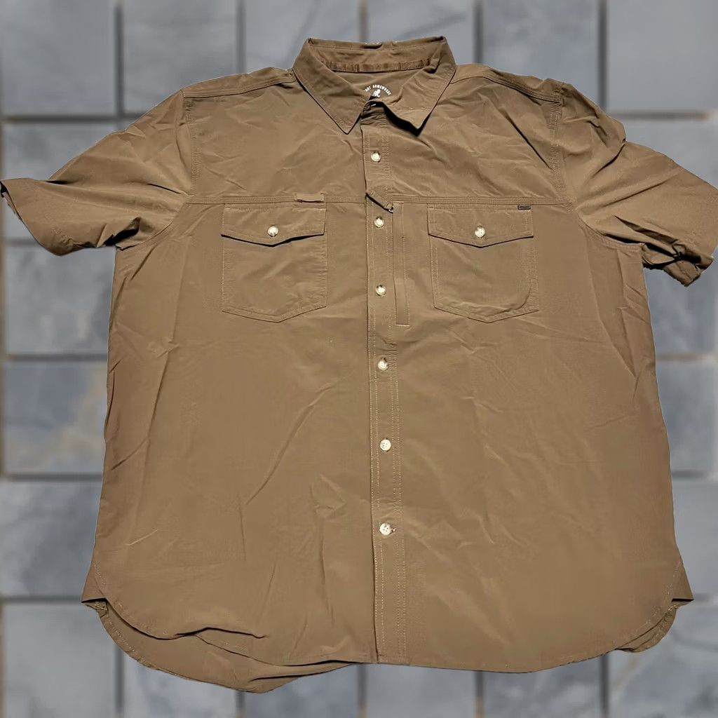 Gramicci Gramicci Shirt Mens 2XL Brown Camp Short Sleeve Nylon Vented Hiking Gorpcore Size US XXL / EU 58 / 5 - 1 Thumbnail