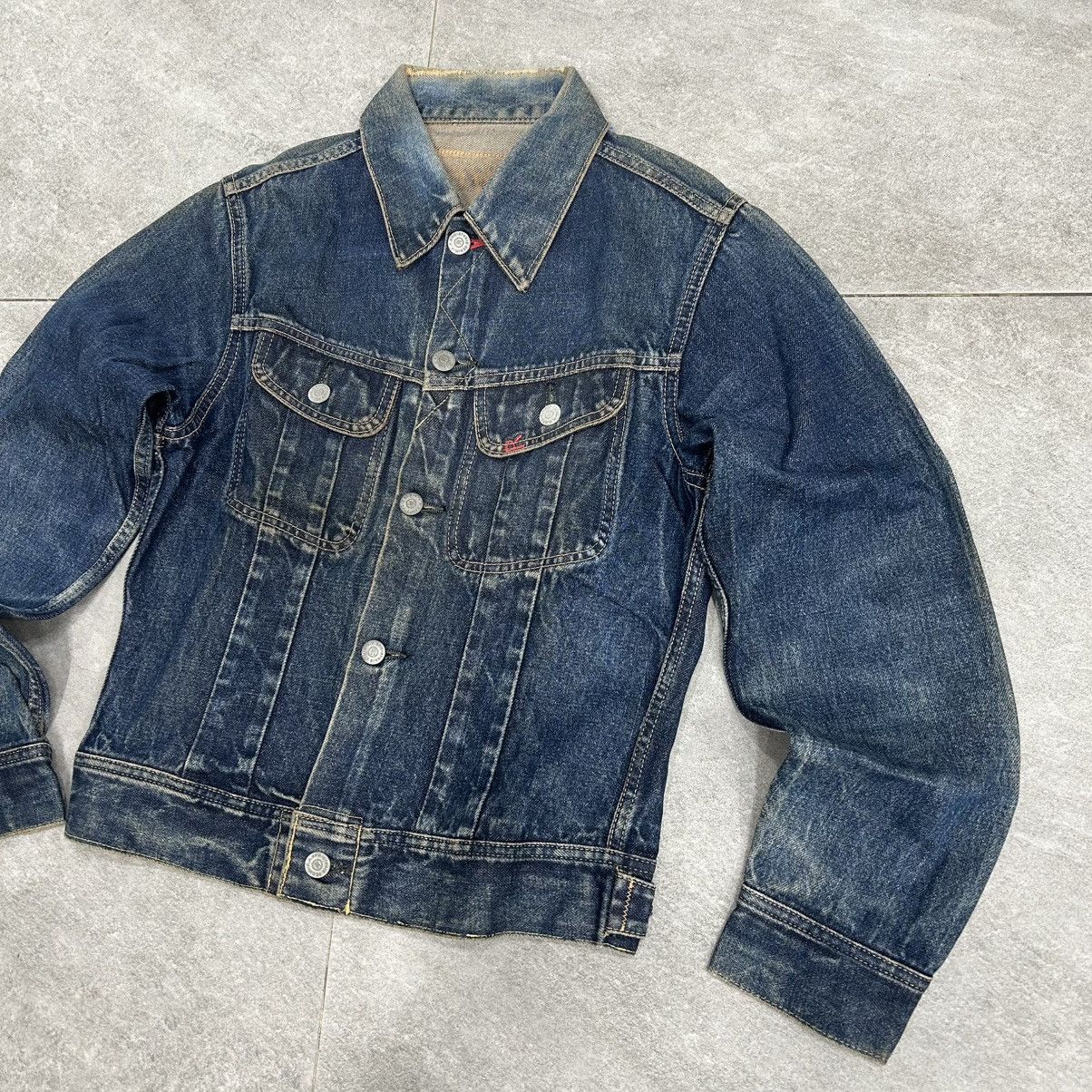45rpm Vintage 90s Trucker Denim Faded 45Rpm Size US XS / EU 42 / 0 - 4 Thumbnail