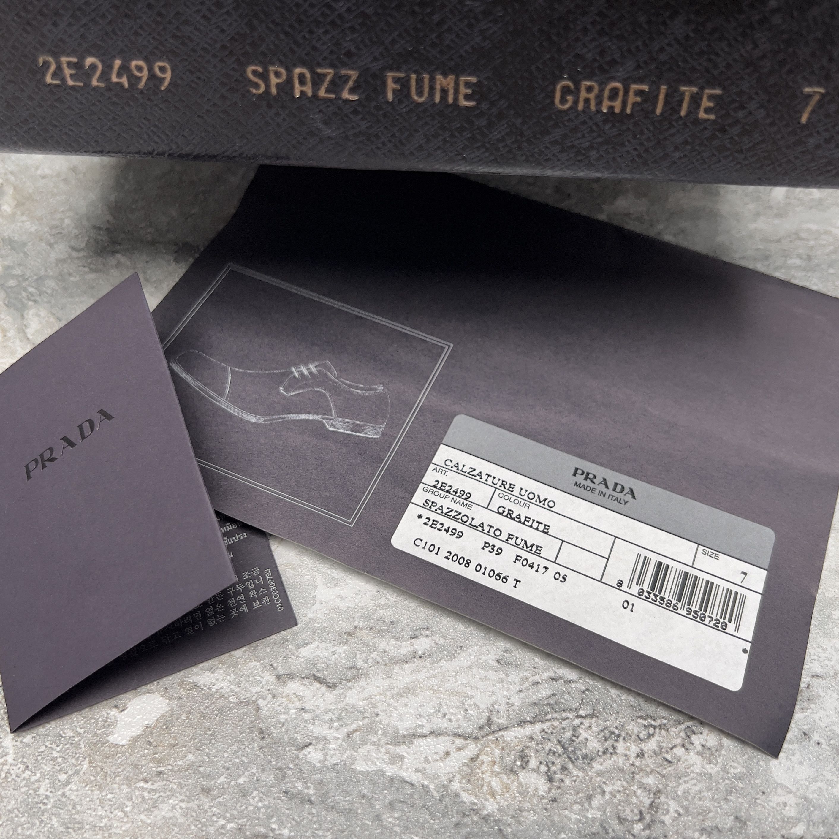 Prada PRADA Dress Derby Lase Up Graphite Patent Leather Size US 8 / EU 41 - 13 Thumbnail