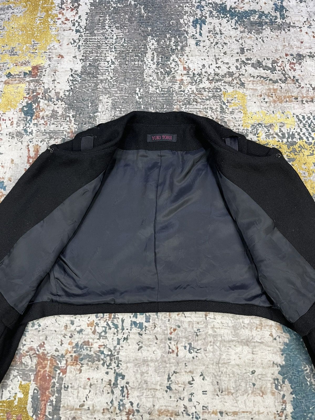 Japanese Brand Yuki Torii Wool Cropped Blazer Jackets Size M / US 6-8 / IT 42-44 - 4 Thumbnail