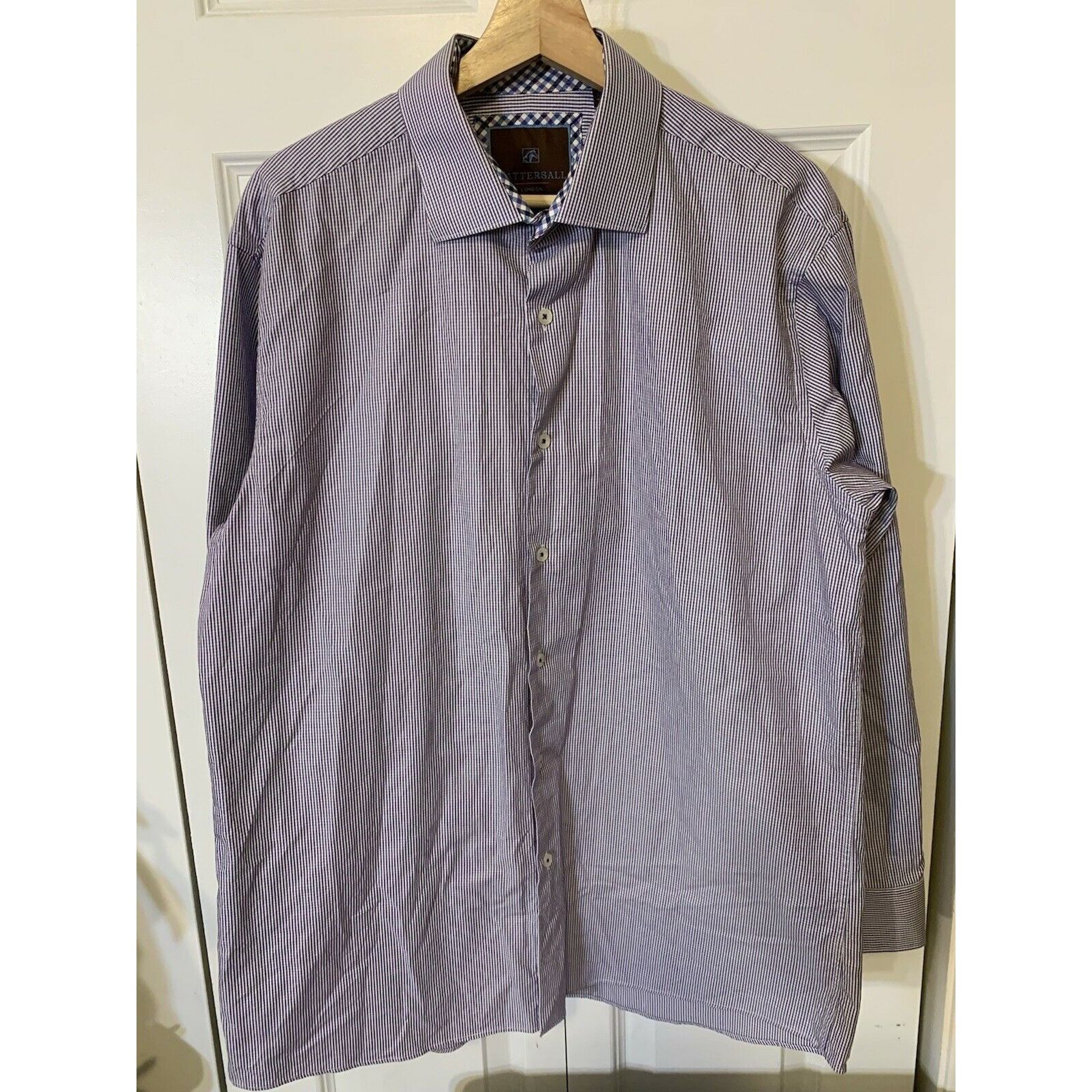 Other Tattersall London Long Sleeve Cotton Shirt Men’s Sz XL 17 34 Size US XL / EU 56 / 4 - 7 Thumbnail