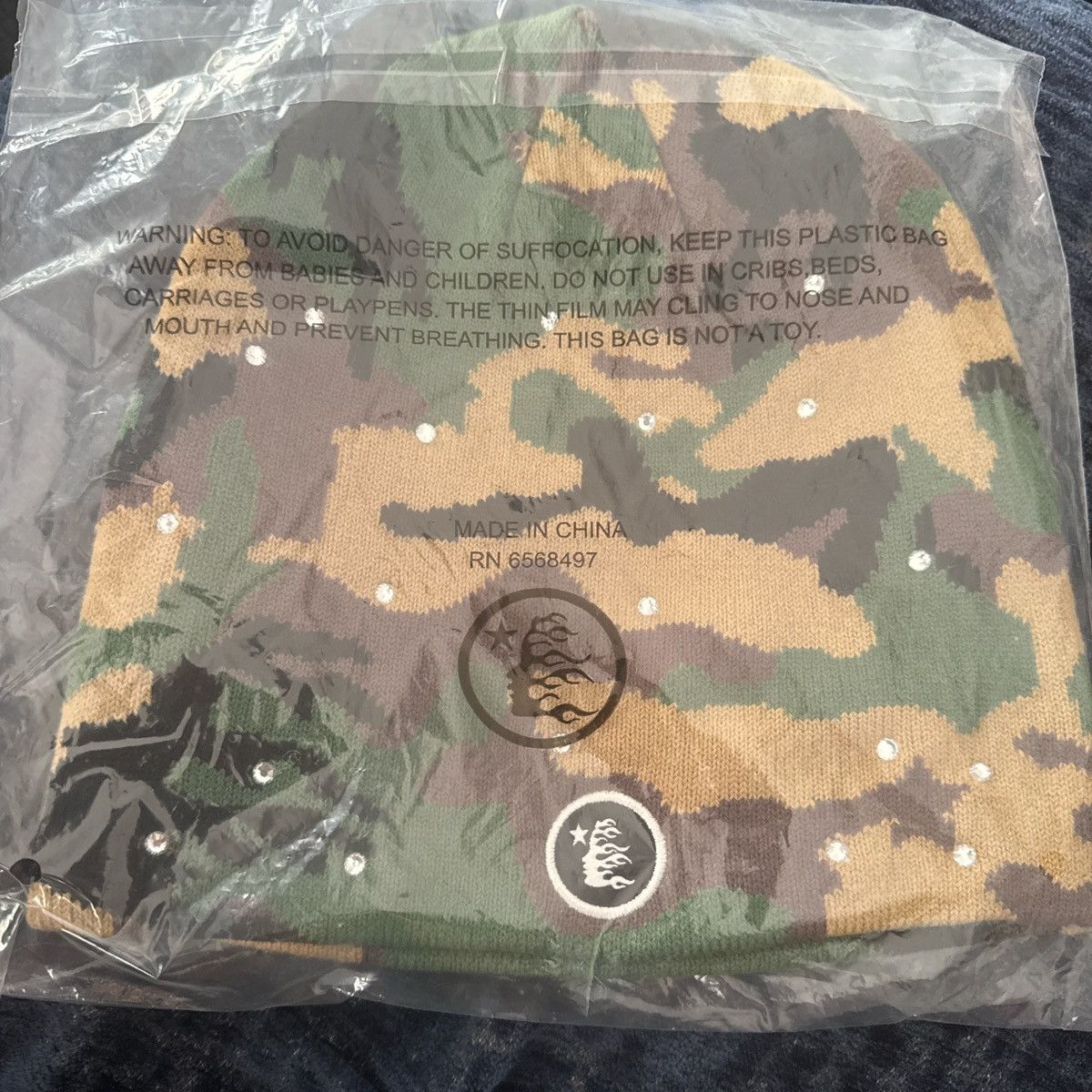 HELLSTAR HELLSTAR CAMO RHINESTONE BEANIE (CAP 11-COMPLEXCON RELEASE) Size ONE SIZE - 2 Thumbnail