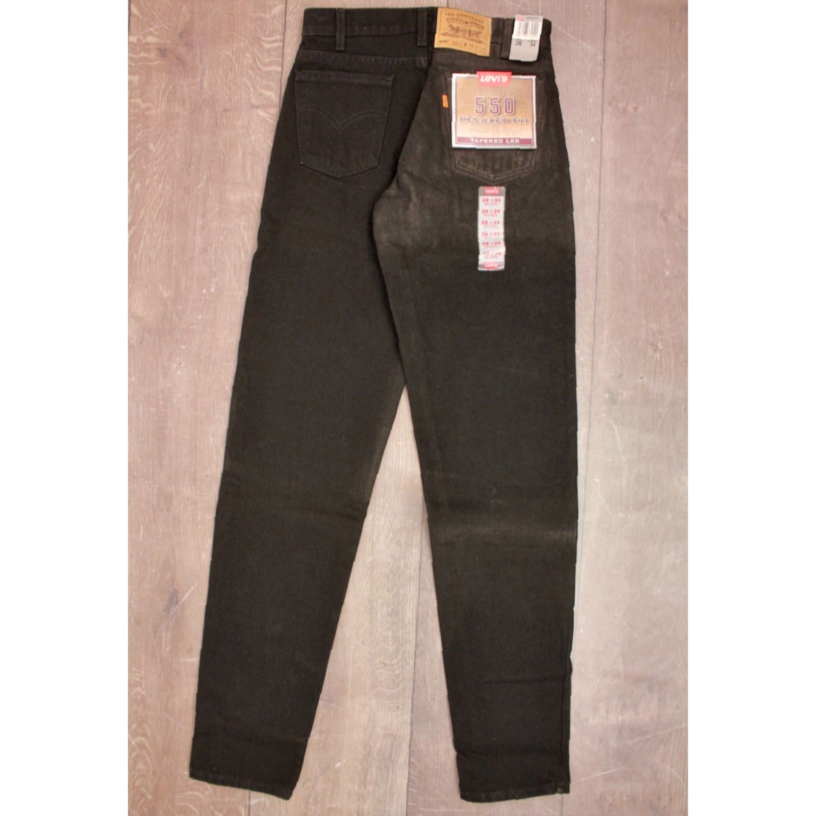 Levi's VINTAGE Men's Levi's 560 Jeans NOS Black 1990s Loose Fit Tapered Leg Sz 28x35 Size US 29 - 3 Thumbnail