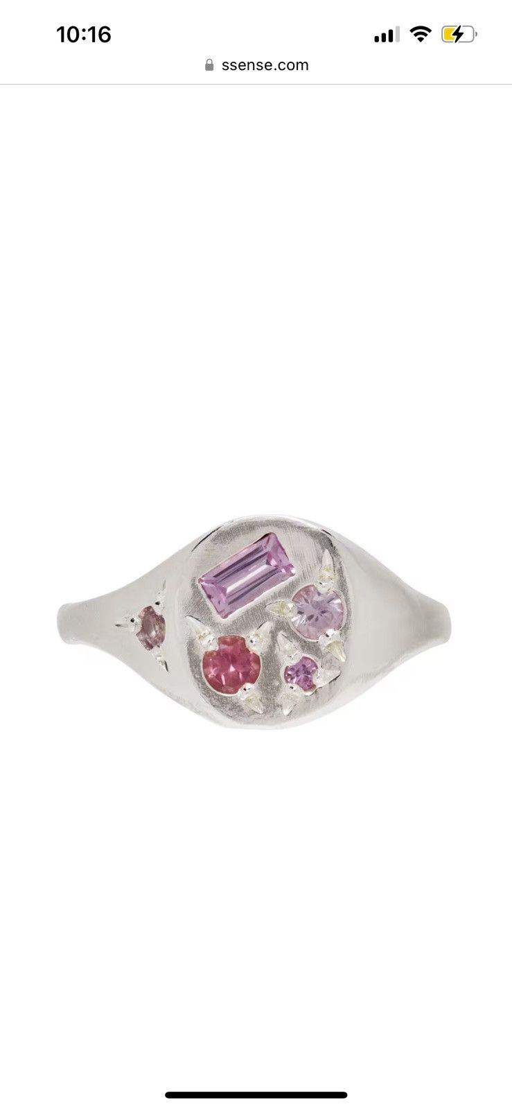 image of Designer Seb Brown Ring in Silver, Men's