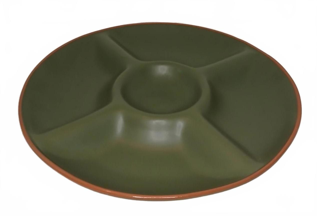 Designer Casa Verde Divided Plate Green Terra Cotta Size ONE SIZE - 1 Thumbnail