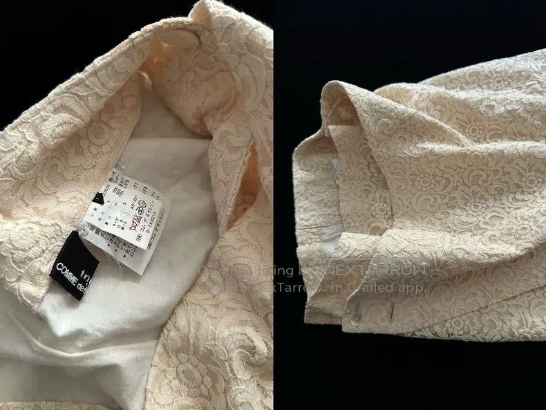 Comme des Garcons Comme Des Garcons size S Half-skirt cream lace one-piece a Size 23" - 8 Thumbnail