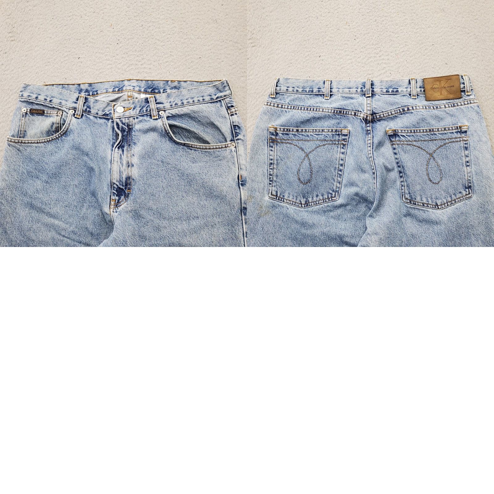 Calvin Klein Calvin Klein Jeans Mens 36 Blue Denim Light Wash Streetwear Straight Leg Shirt Size US 36 / EU 52 - 9 Thumbnail