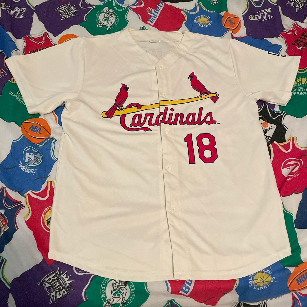 MLB Y2K MLB Mike Shannon St. Louis Cardinals Baseball Jersey Size US XL / EU 56 / 4 - 2 Thumbnail