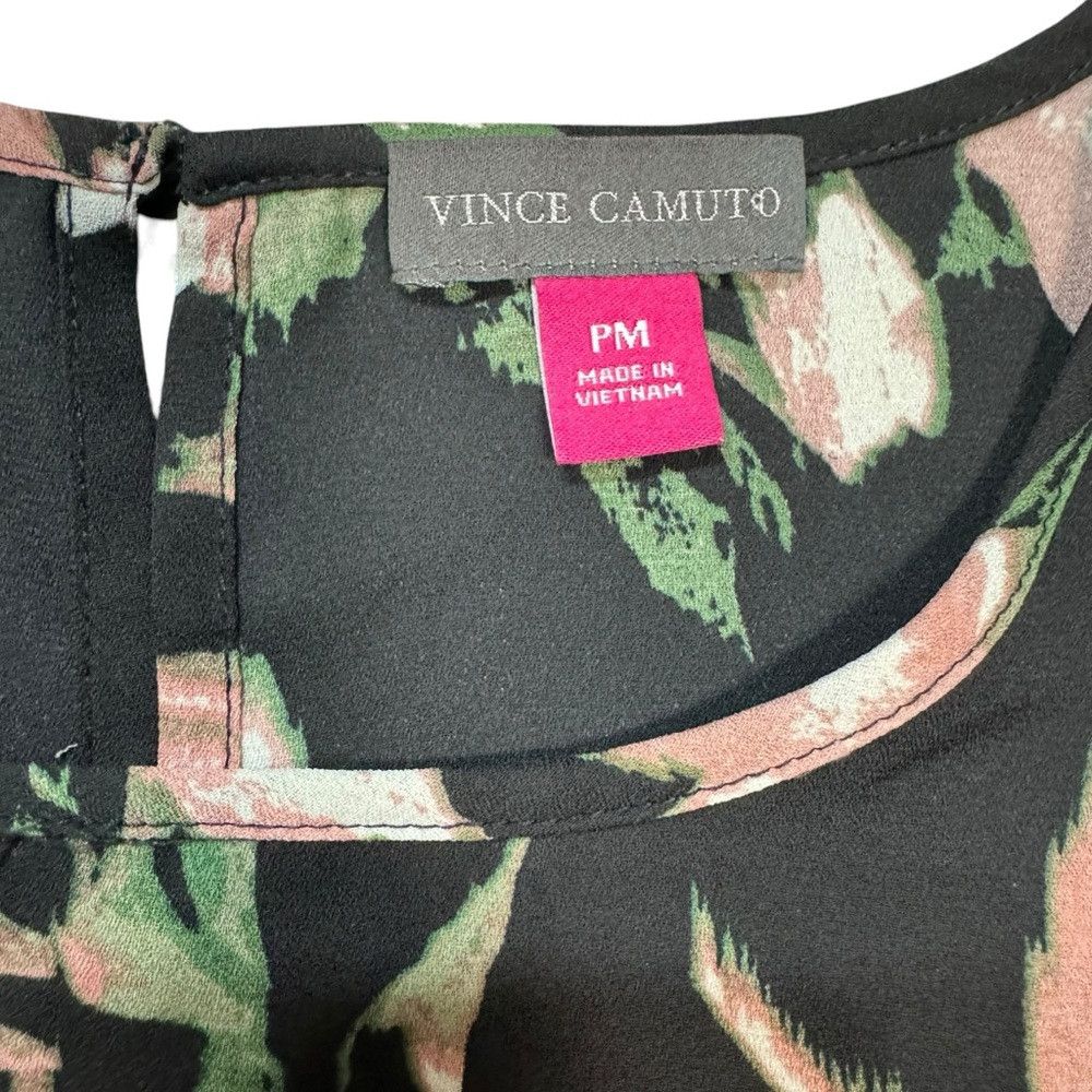 Vince Camuto NWT New $89 Vince Camuto Black Floral Windswept Bell Sleeve Size M / US 6-8 / IT 42-44 - 7 Thumbnail