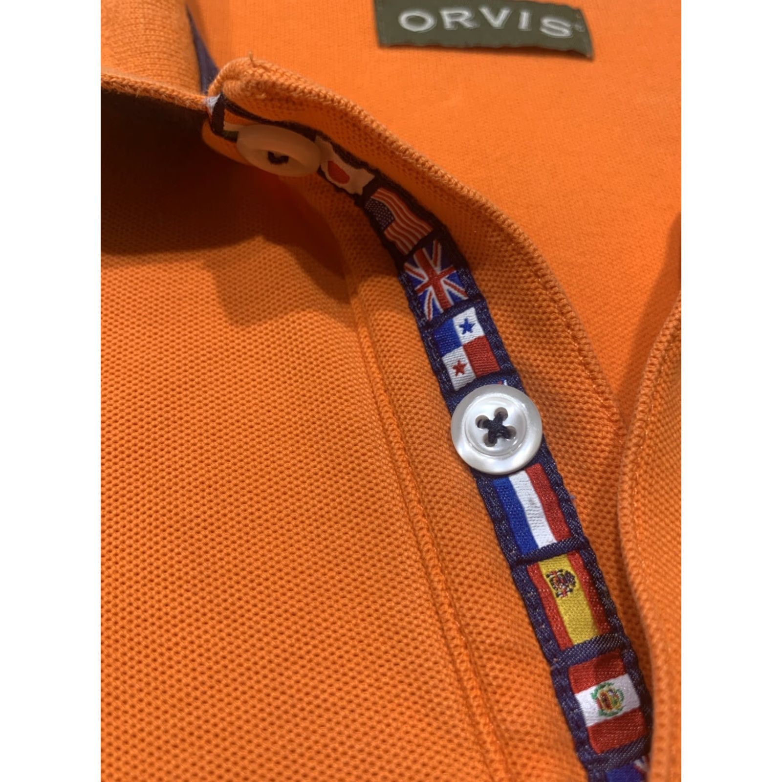 Orvis VINTAGE Orvis Men's Polo Shirt Short Sleeve Cotton Orange Fishing Casual L Size US L / EU 52-54 / 3 - 7 Thumbnail