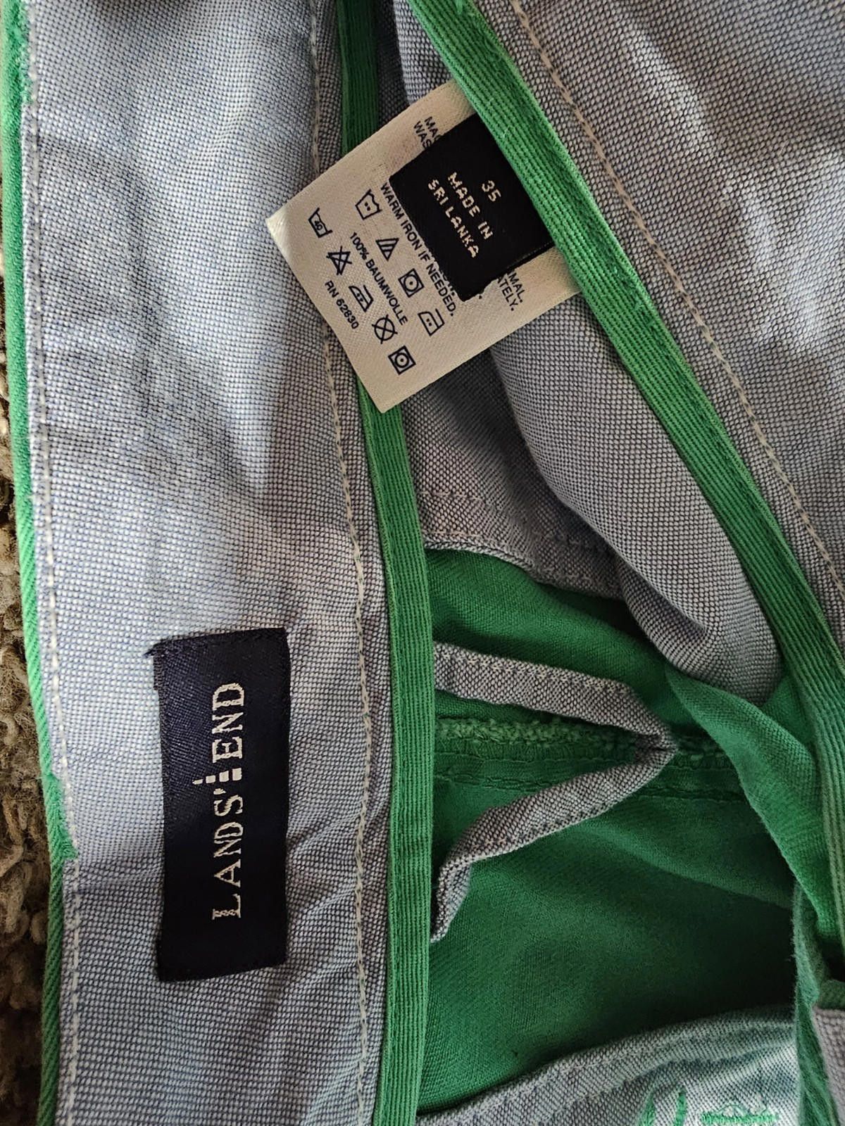Lands' End Lands End Cargo Shorts Size 35 Green Size US 35 - 3 Thumbnail