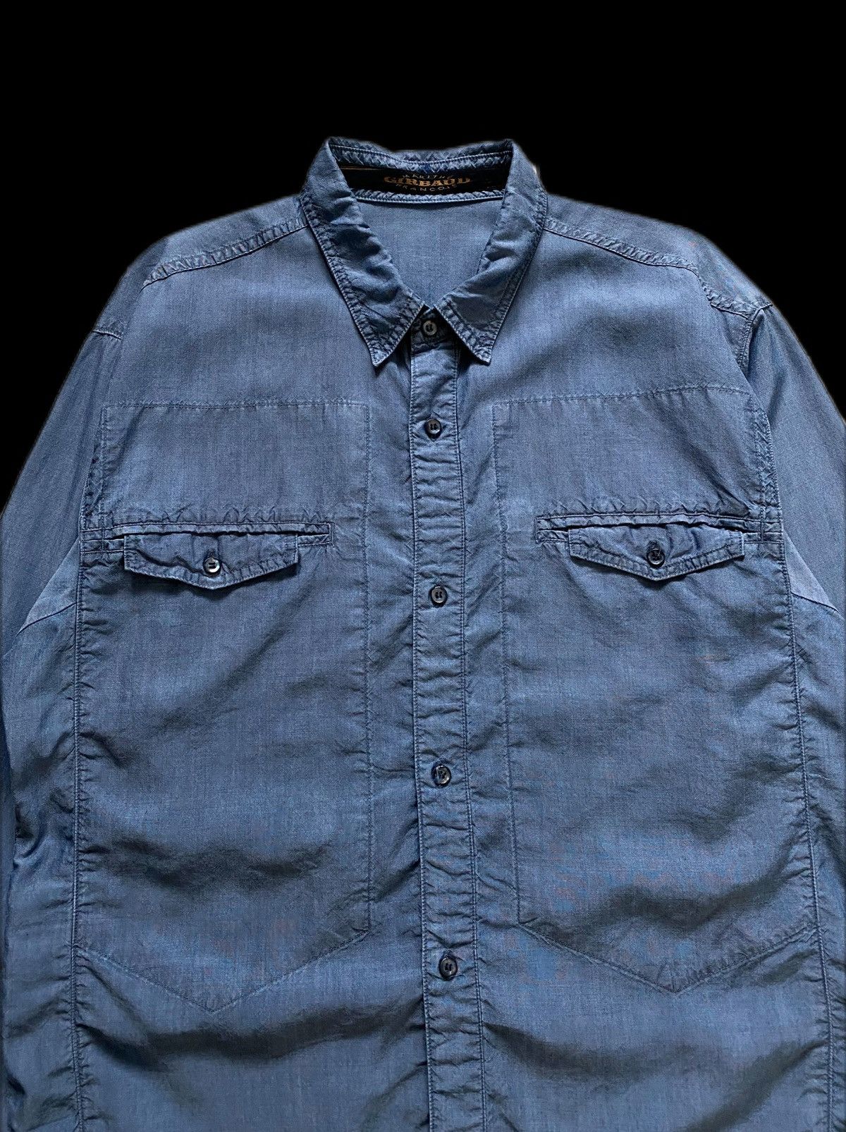 Marithe + Francois Girbaud Vintage 90s MARITHE FRANCOIS GIRBAUD Soft Denim Shirt Size US M / EU 48-50 / 2 - 4 Thumbnail