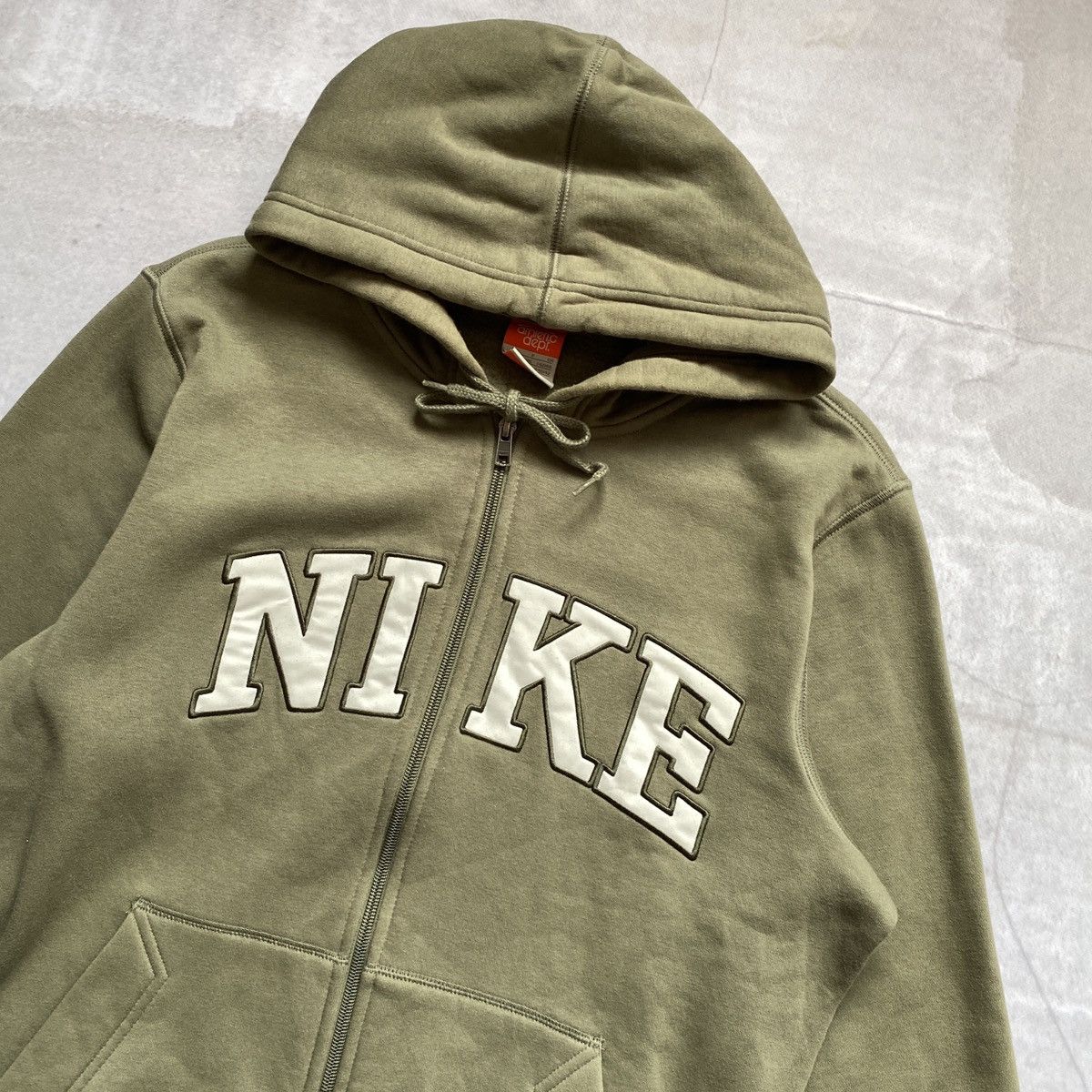 Nike × Vintage 90s Nike Big Logo Swoosh Baggy Hoodie Y2K Zip Travis Scott Size US S / EU 44-46 / 1 - 3 Thumbnail
