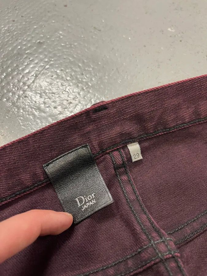 Dior 2010s Dior Purple Shadow Slim Denim Jeans by Kris Van Assche Size US 39 - 12 Thumbnail