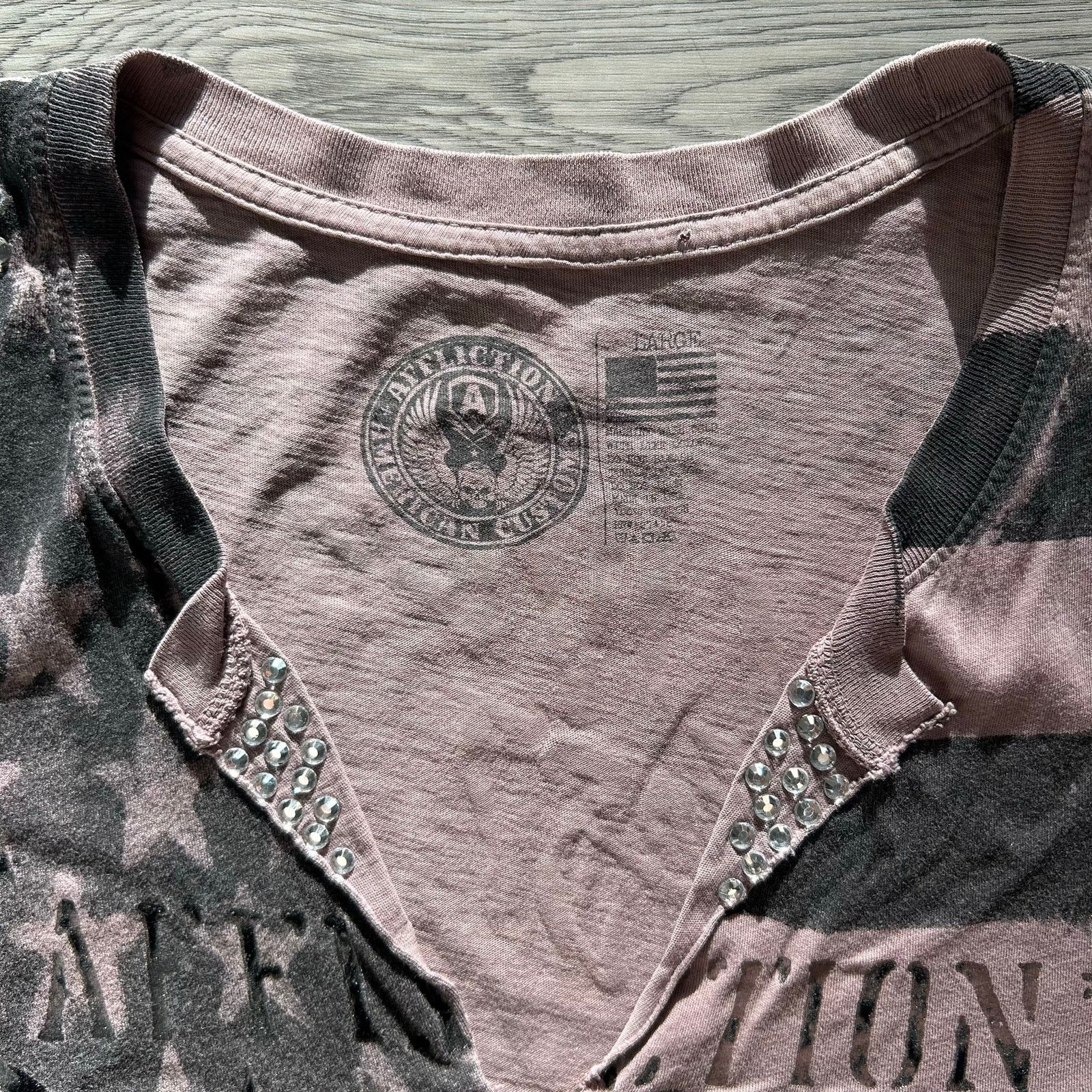 Affliction Vintage y2k Affliction Eagle V-Neck Studded punk style Shirt Size L / US 10 / IT 46 - 3 Thumbnail
