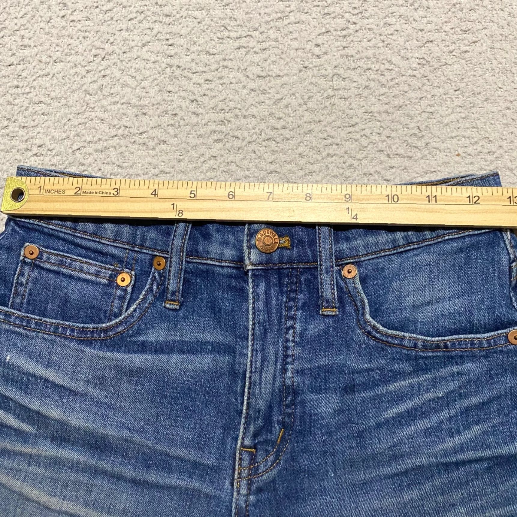 Madewell Madewell Jeans Shorts Blue Denim Inseam 3" Cut Off High Rise 24 Women XS-Plus? Size 42" / US 20 - 7 Thumbnail