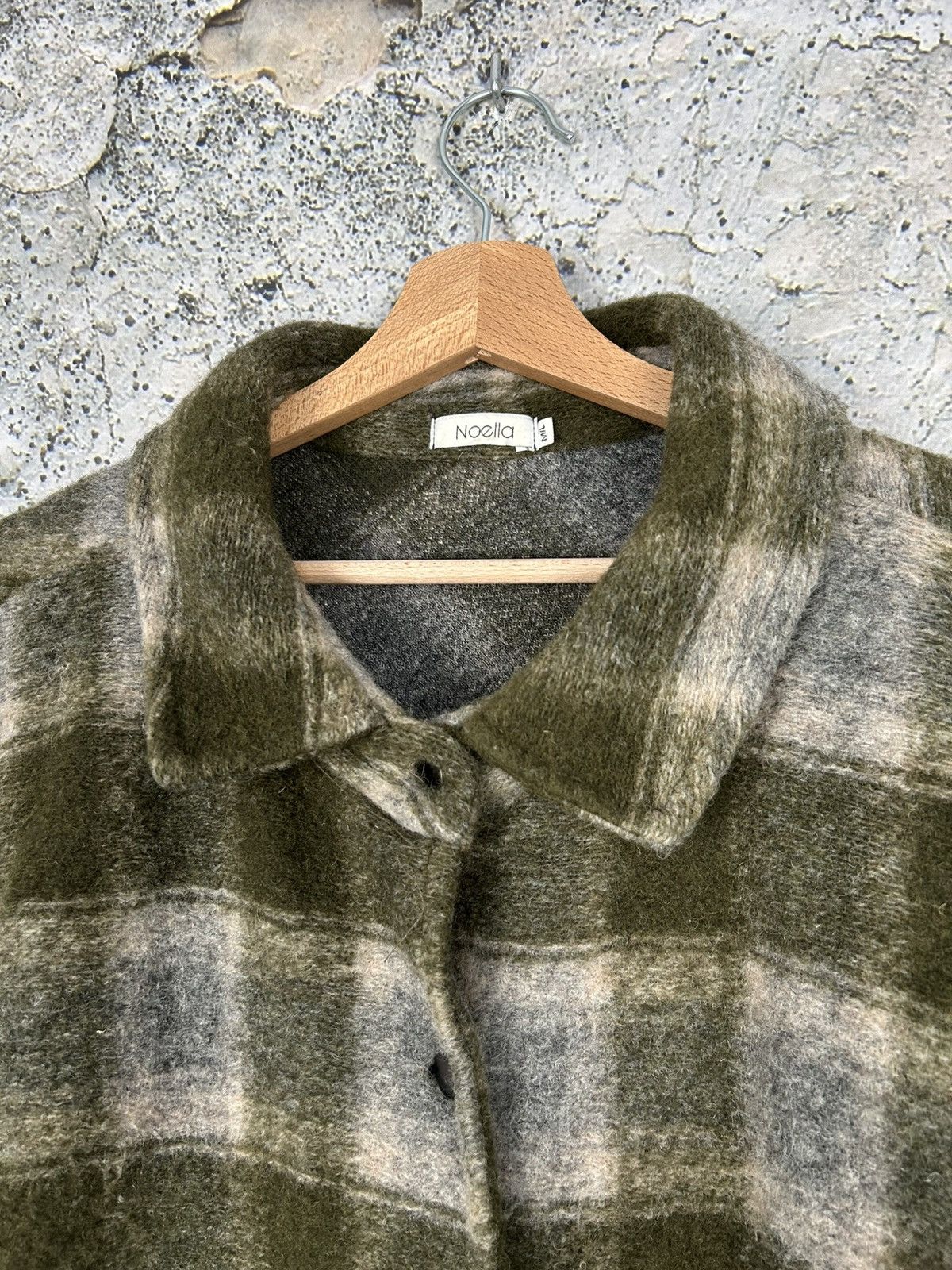Vintage Wool Overshirt Streetwear 90s Vintage Premium Rare Size US L / EU 52-54 / 3 - 3 Thumbnail