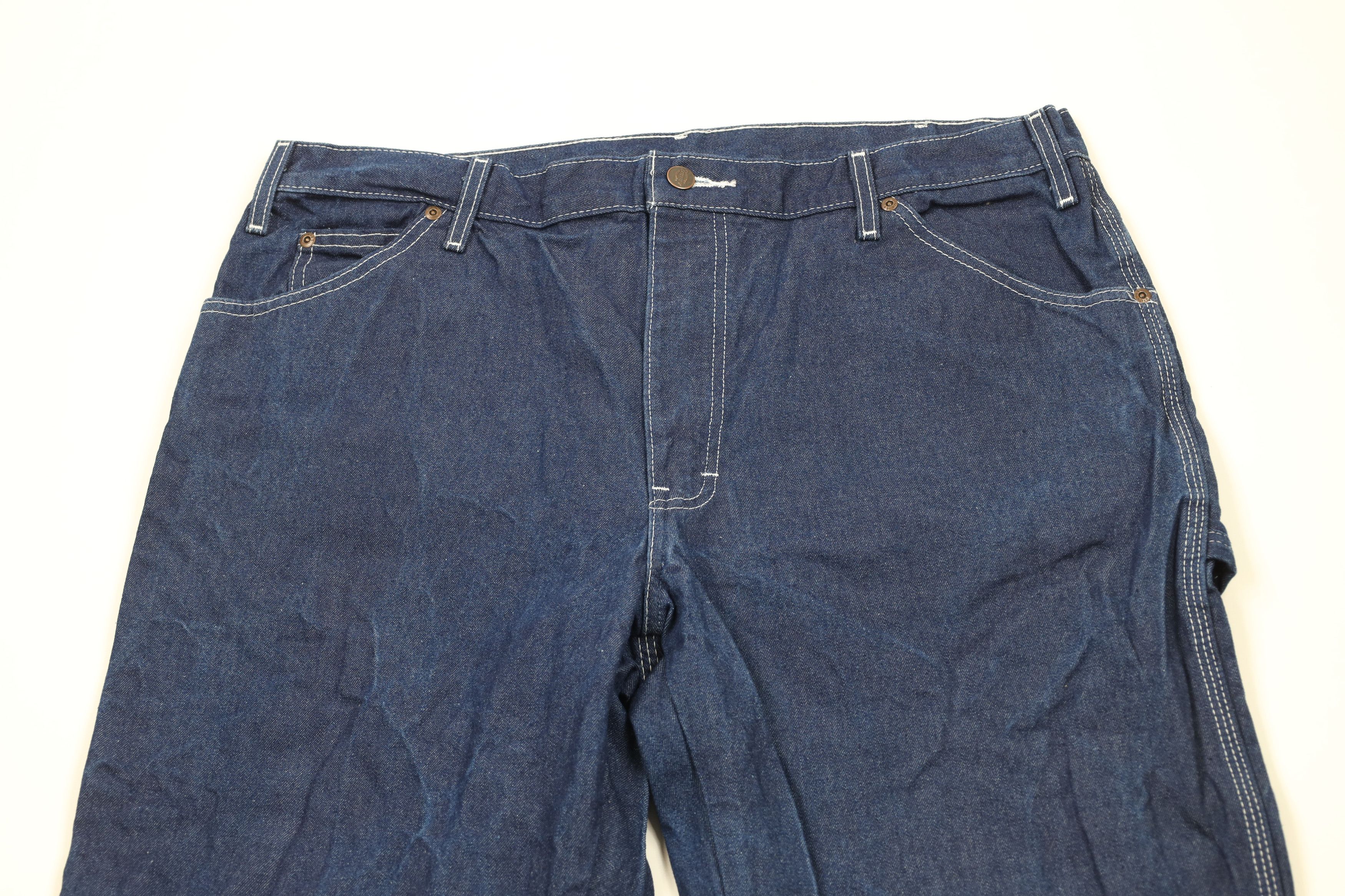 Dickies × Vintage Vintage Y2K Dickies Spell Out Wide Leg Dungaree Denim Jeans Size US 38 / EU 54 - 2 Thumbnail