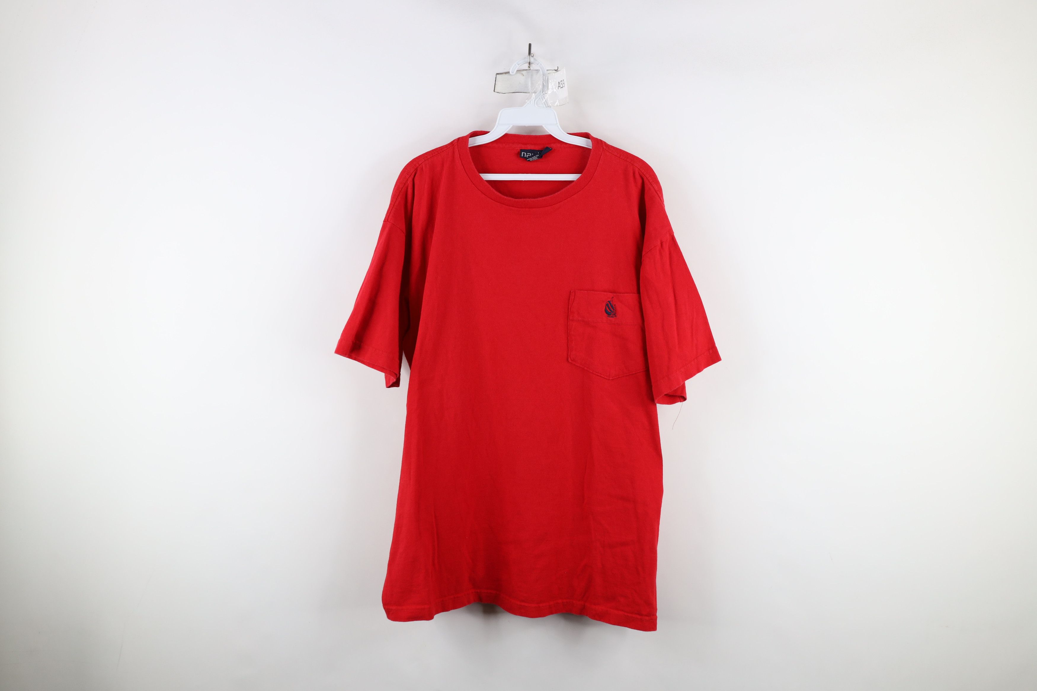Nautica × Vintage Vintage 90s Nautica Baggy Fit Cotton T-Shirt Red USA Size US L / EU 52-54 / 3 - 1 Thumbnail