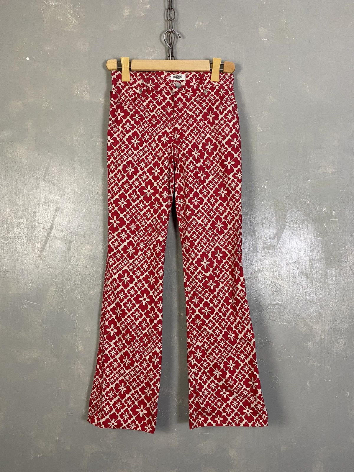 Moschino Moschino Printed Flared Pants Size 26" / US 2 / IT 38 - 1 Thumbnail