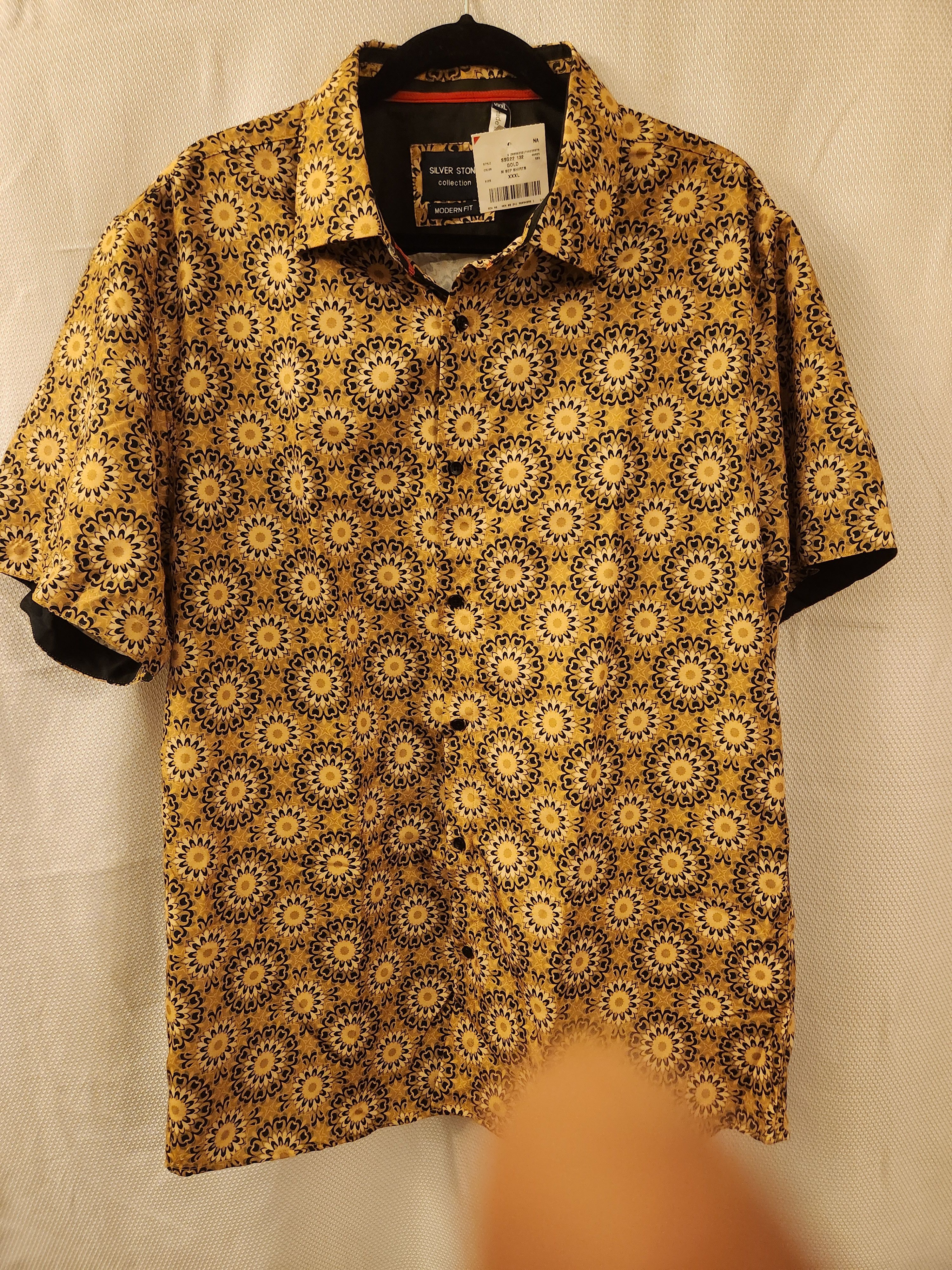The Silver Stone Men's Cotton Blend Button Floral SS Shirt Sz XXXL Size US XXL / EU 58 / 5 - 1 Thumbnail