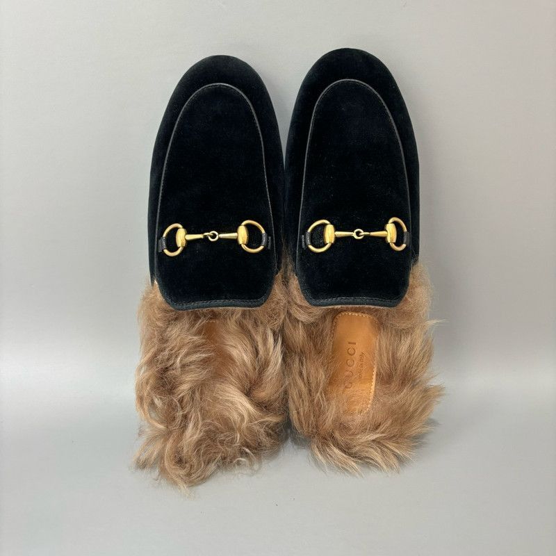 Gucci Gucci Fur Lined Black Slip-On Mules - Size US 6 / EU 39 - 4 Thumbnail