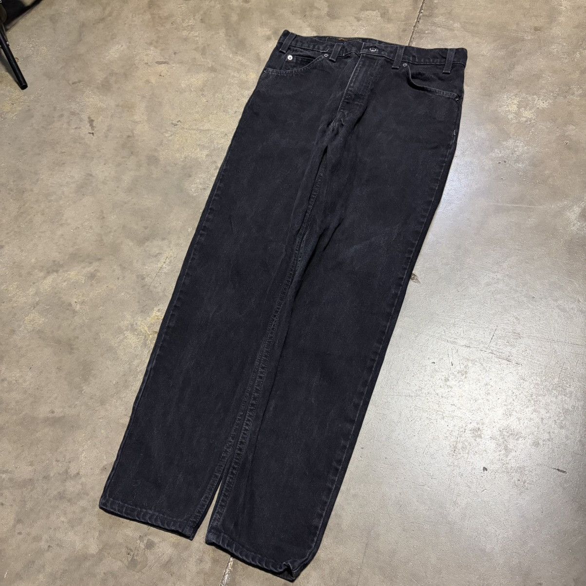 Levi's Vintage 90s Levis 550 Orange Tab Denim Jeans Faded Western Size US 33 - 2 Thumbnail