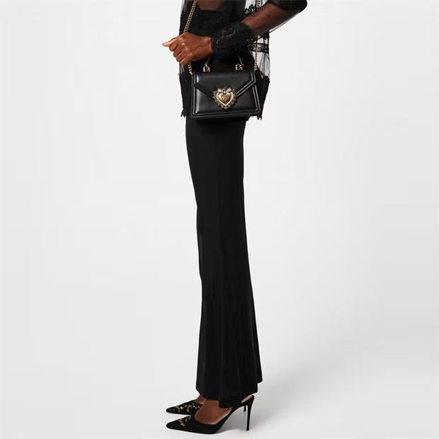 Dolce & Gabbana o1g2r1mq1024 Flared Trousers in Black Size 31" - 4 Thumbnail