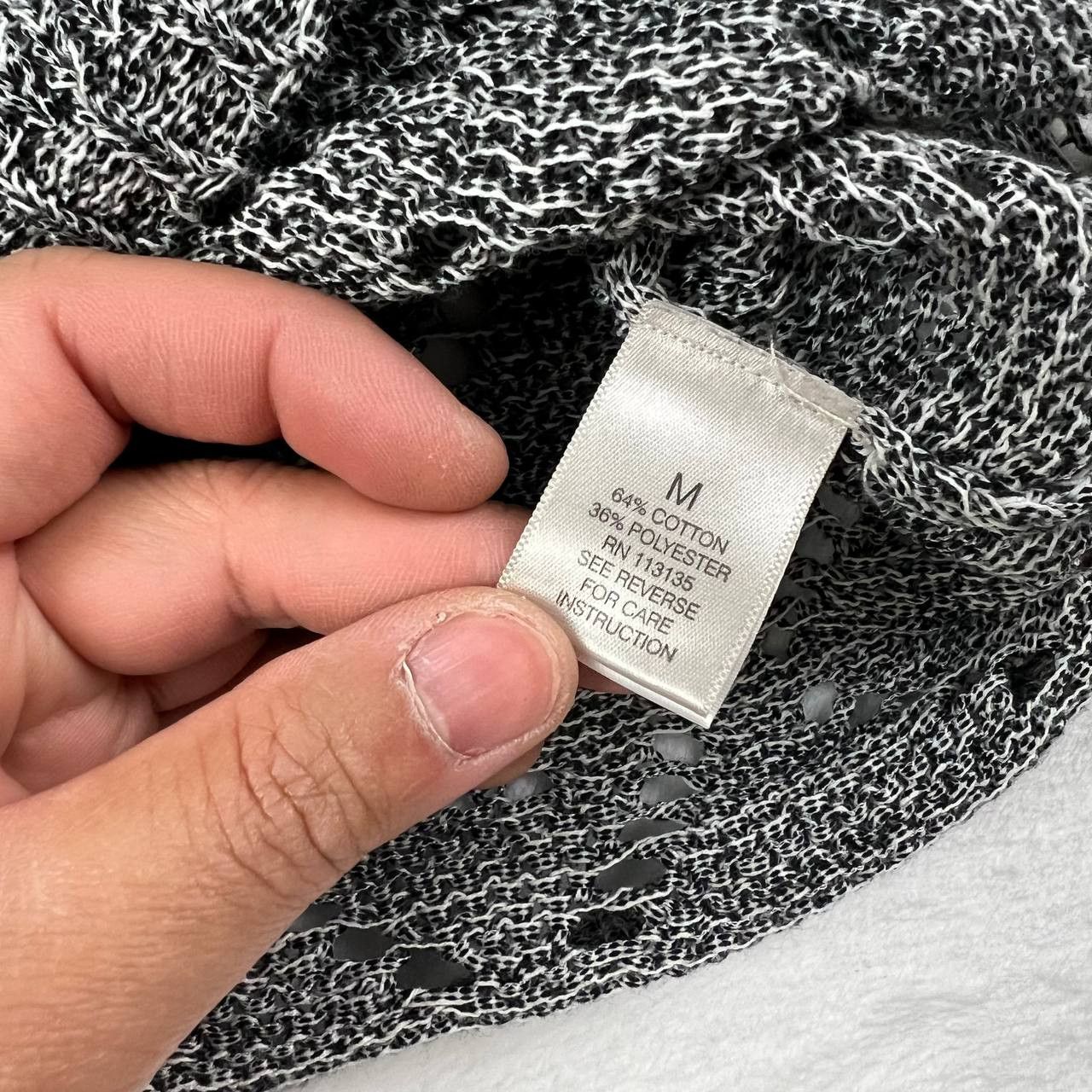 Other Leo & Nicole Medium Crochet Blouse Gray Women Cotton Size M / US 6-8 / IT 42-44 - 6 Thumbnail