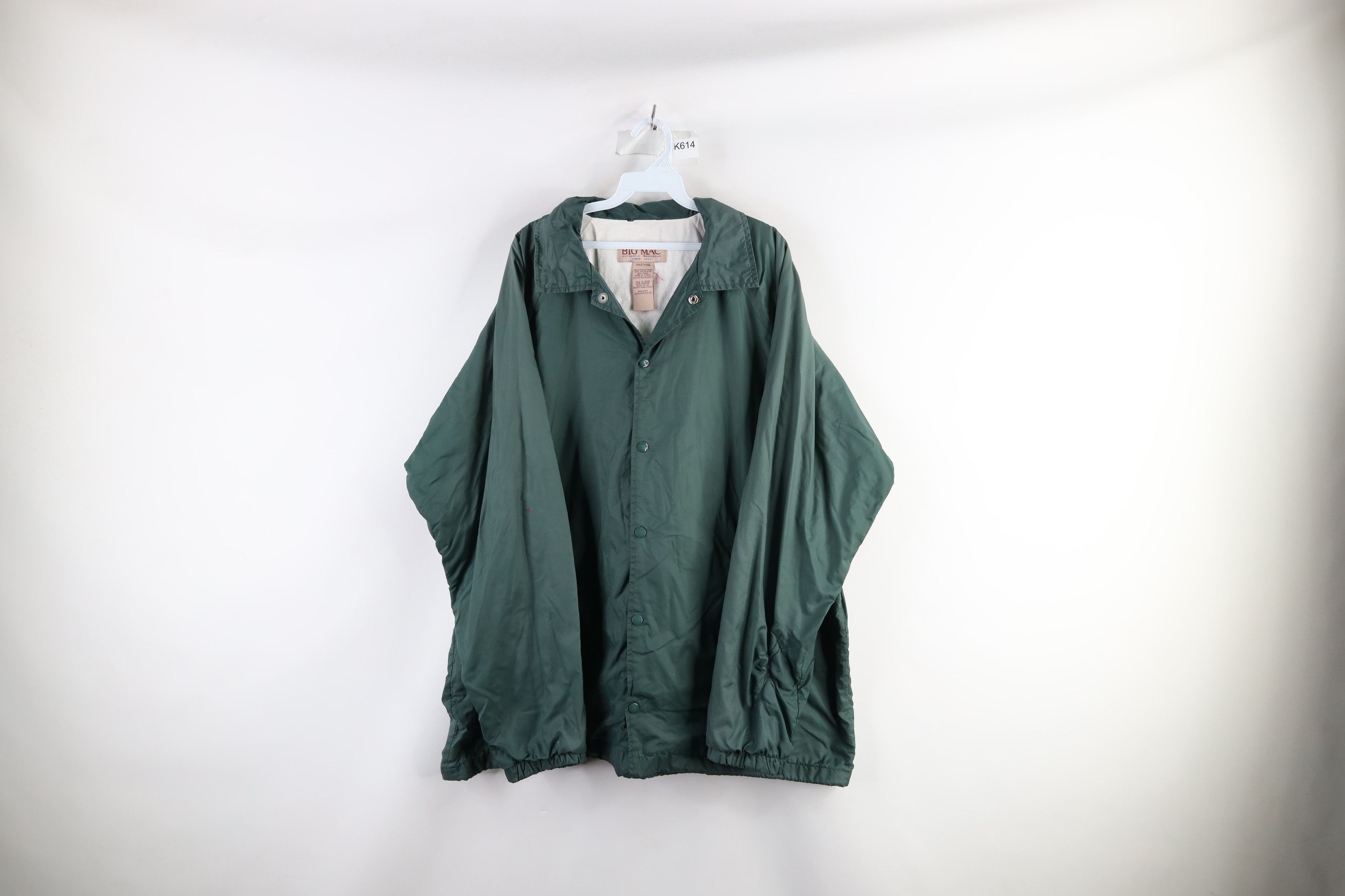 Vintage Vintage 90s Big Mac Coach Coaches Jacket Green Size ONE SIZE - 1 Thumbnail
