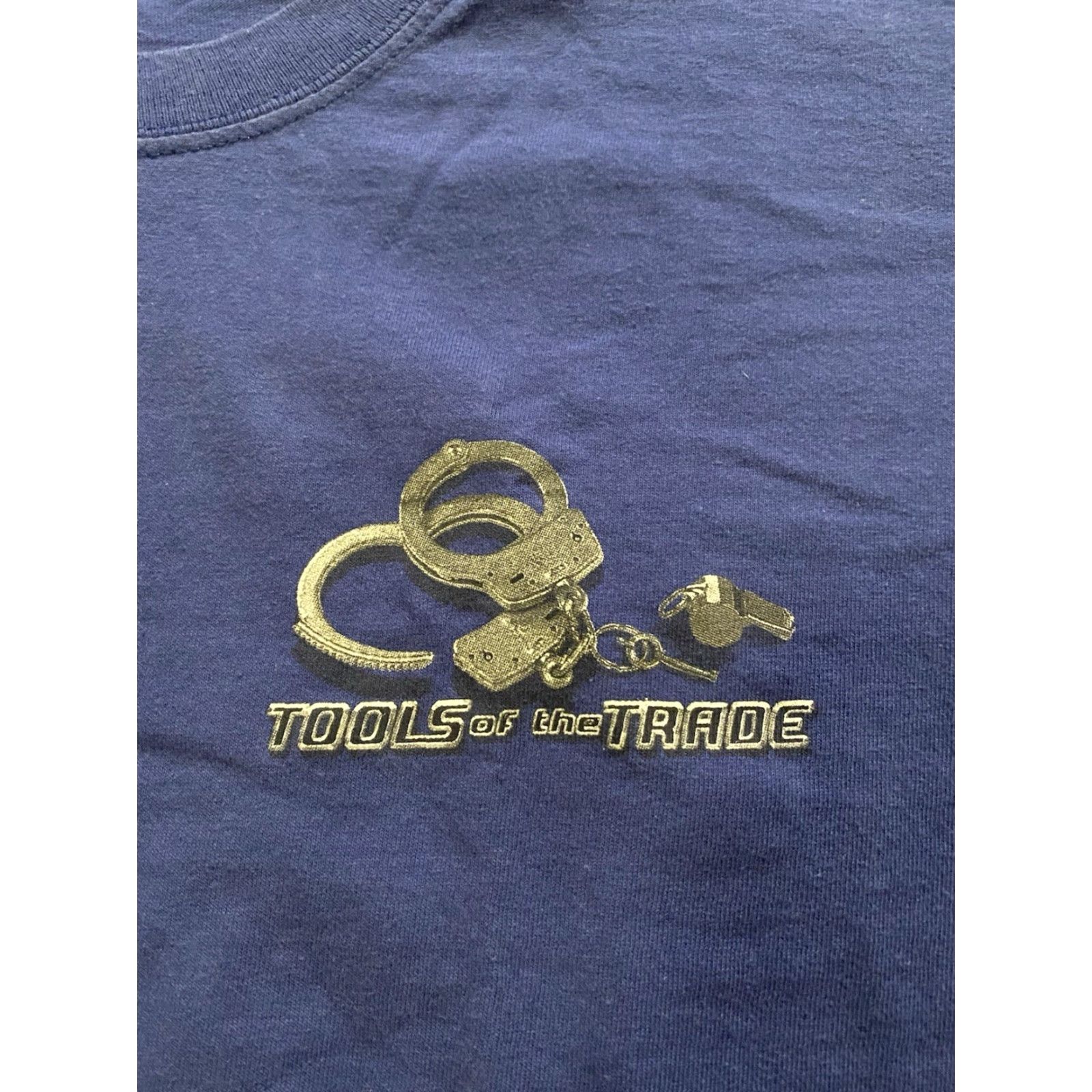 Gildan VINTAGE Gildan Tools Of The Trade Law Enforcement T Shirt Blue Mens XL NWOT Size US XL / EU 56 / 4 - 4 Thumbnail