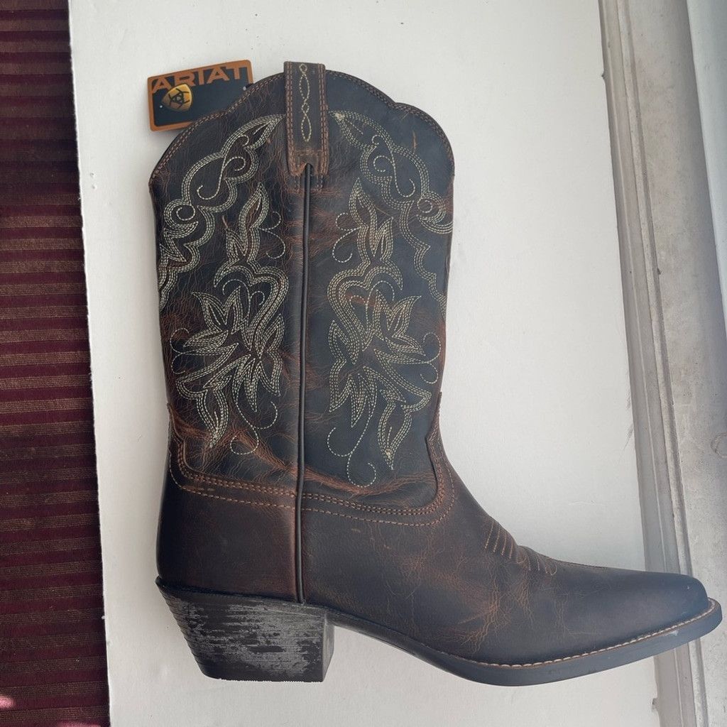 Ariat Ariat Brown Western Cowboy Boots with tag size 7.5B Size US 7.5 / IT 37.5 - 3 Thumbnail