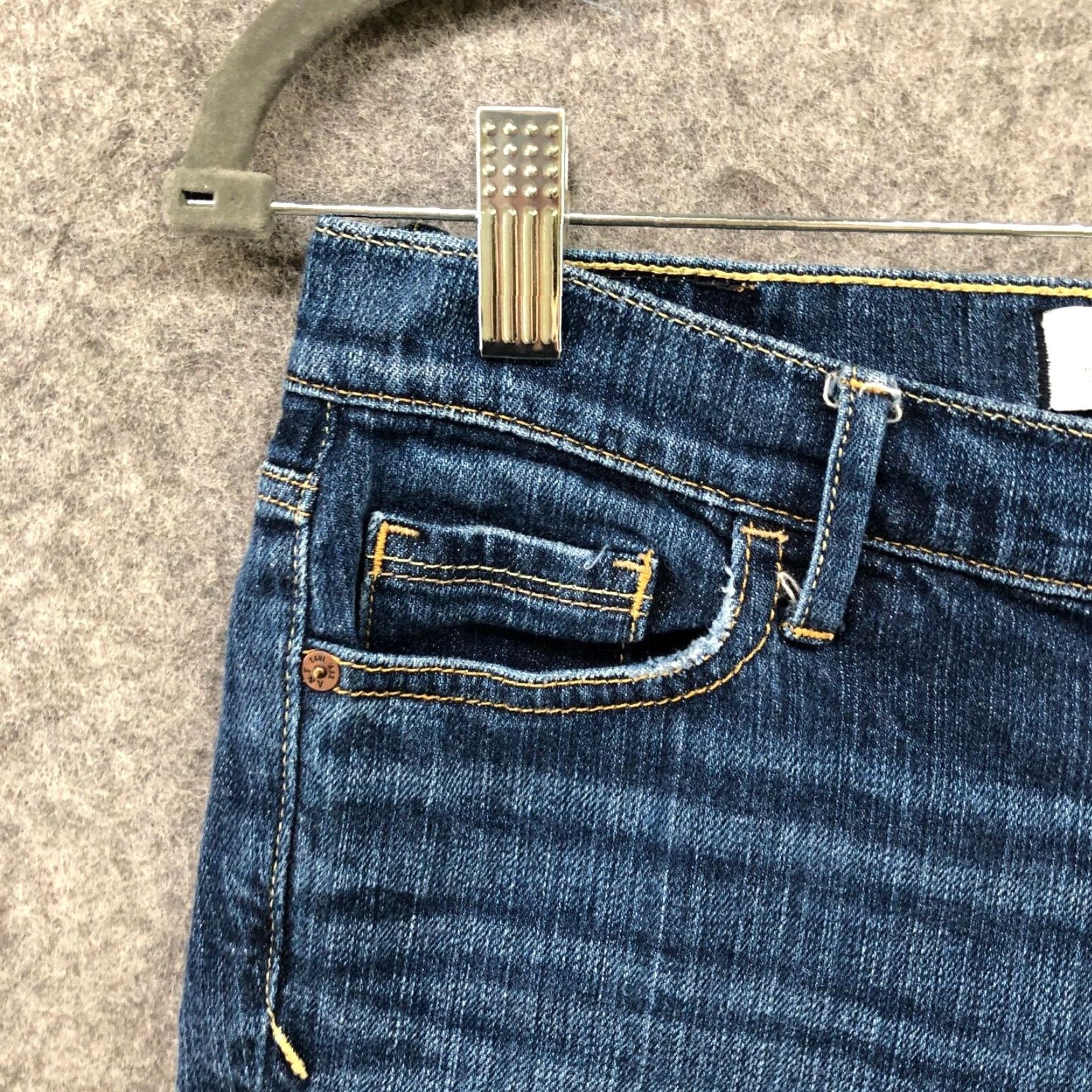 Abercrombie & Fitch VINTAGE Abercrombie & Fitch Jean Shorts Womens 27 Blue Stretch Low Rise Casual American Classic Size 27" / US 4 / IT 40 - 5 Thumbnail