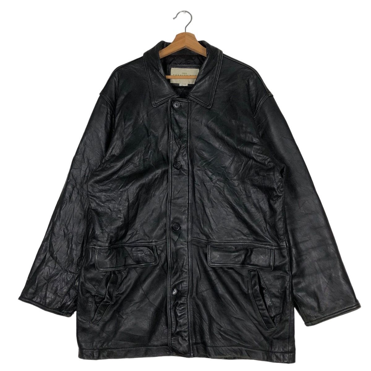 Japanese Brand 🔥90’s Vtg Lamb Leather Jacket Worker Paris Charley Bay Size US L / EU 52-54 / 3 - 1 Thumbnail