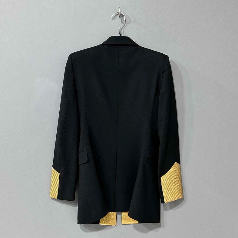 Saint Laurent Paris Saint Laurent Paris Gold embroidered lapel blazer 2505-Next Size XS / US 0-2 / IT 36-38 - 3 Thumbnail
