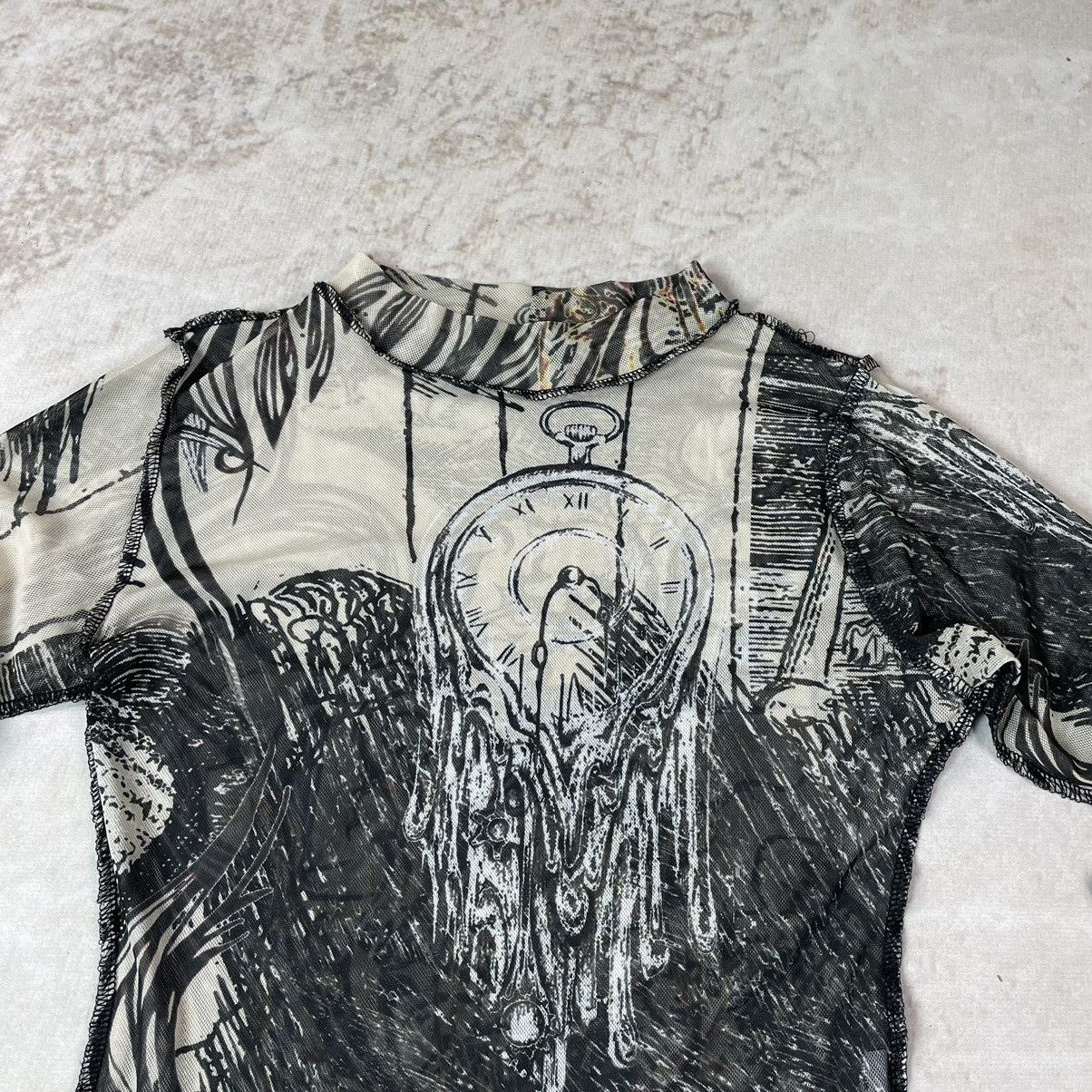 If Six Was Nine Unbranded Y2K Jean Paul Gaultier Style Mesh Blouse Size S / US 4 / IT 40 - 7 Thumbnail
