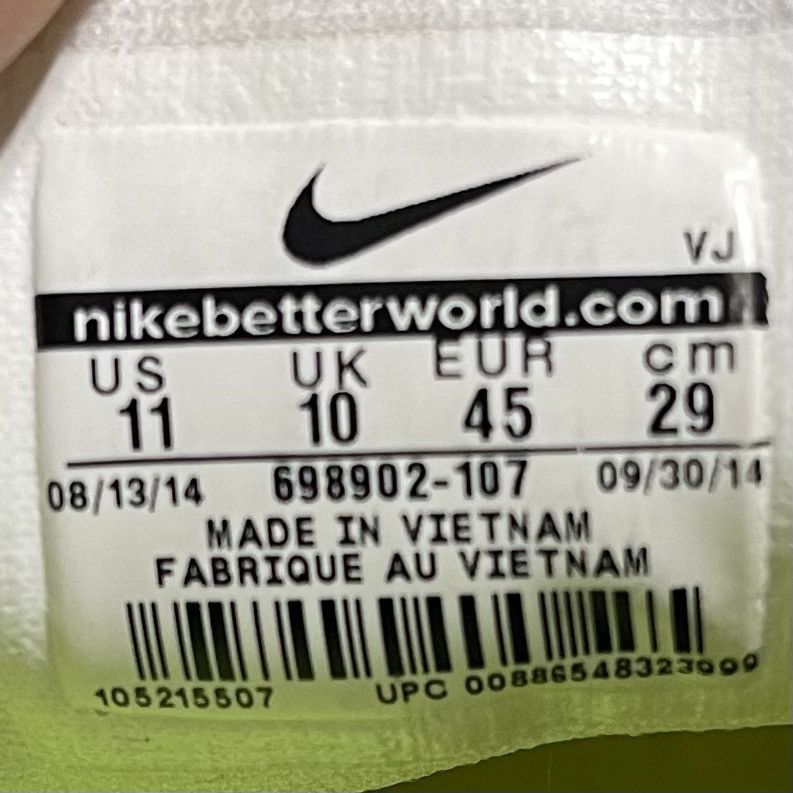 Nike Nike Air Max 2015 Running Shoes White Volt Green Size US 11 / EU 44 - 10 Thumbnail