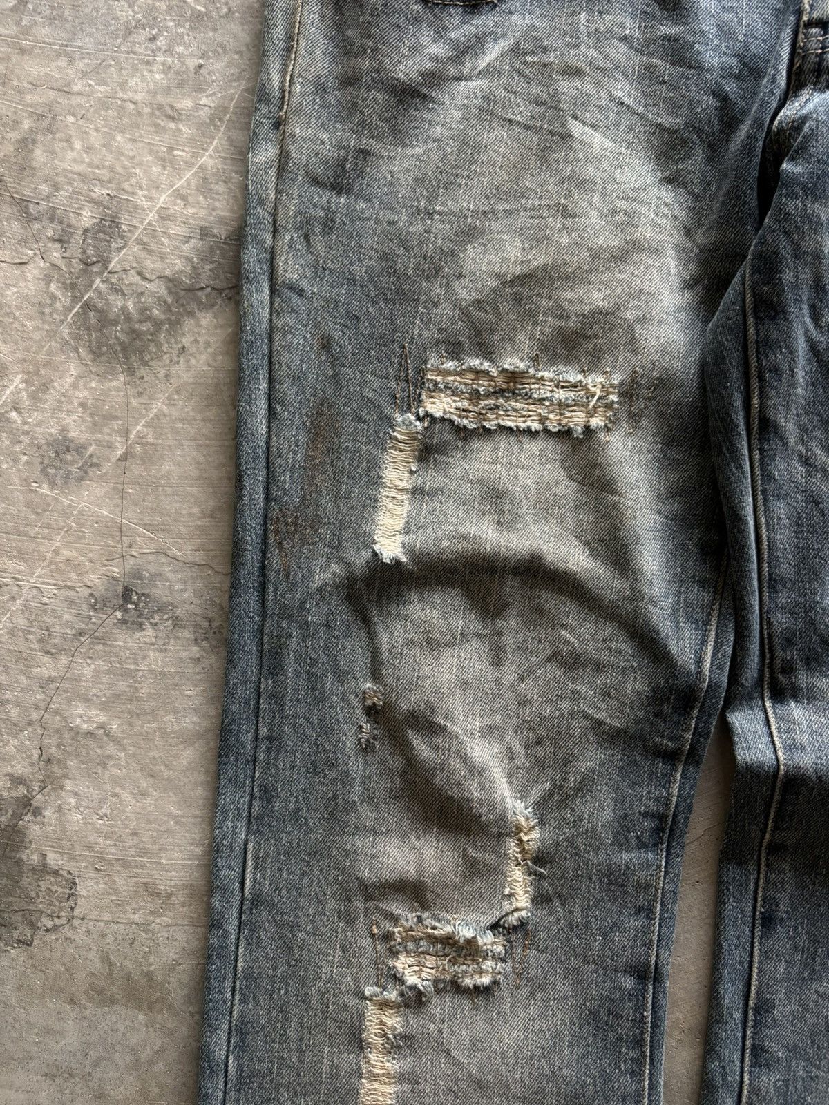 PPFM DOUBLE WAIST ZEROSAIL DISTRESSED JAPANESE BORO WASHED PUNK Size US 33 - 12 Thumbnail