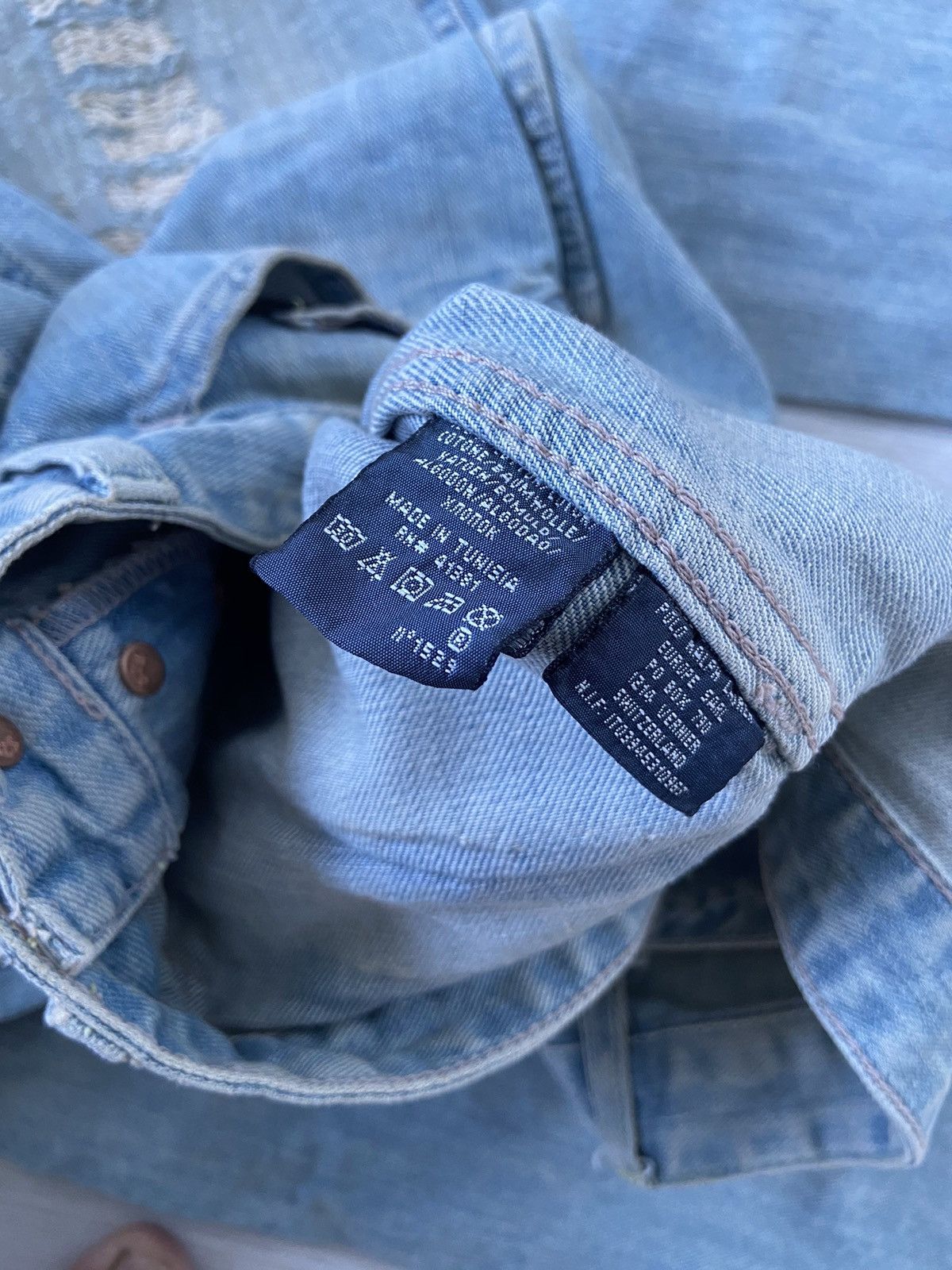 Ralph Lauren Vintage Ralph Lauren Zigzag Buckle Back Baker Denim Size US 34 / EU 50 - 9 Thumbnail