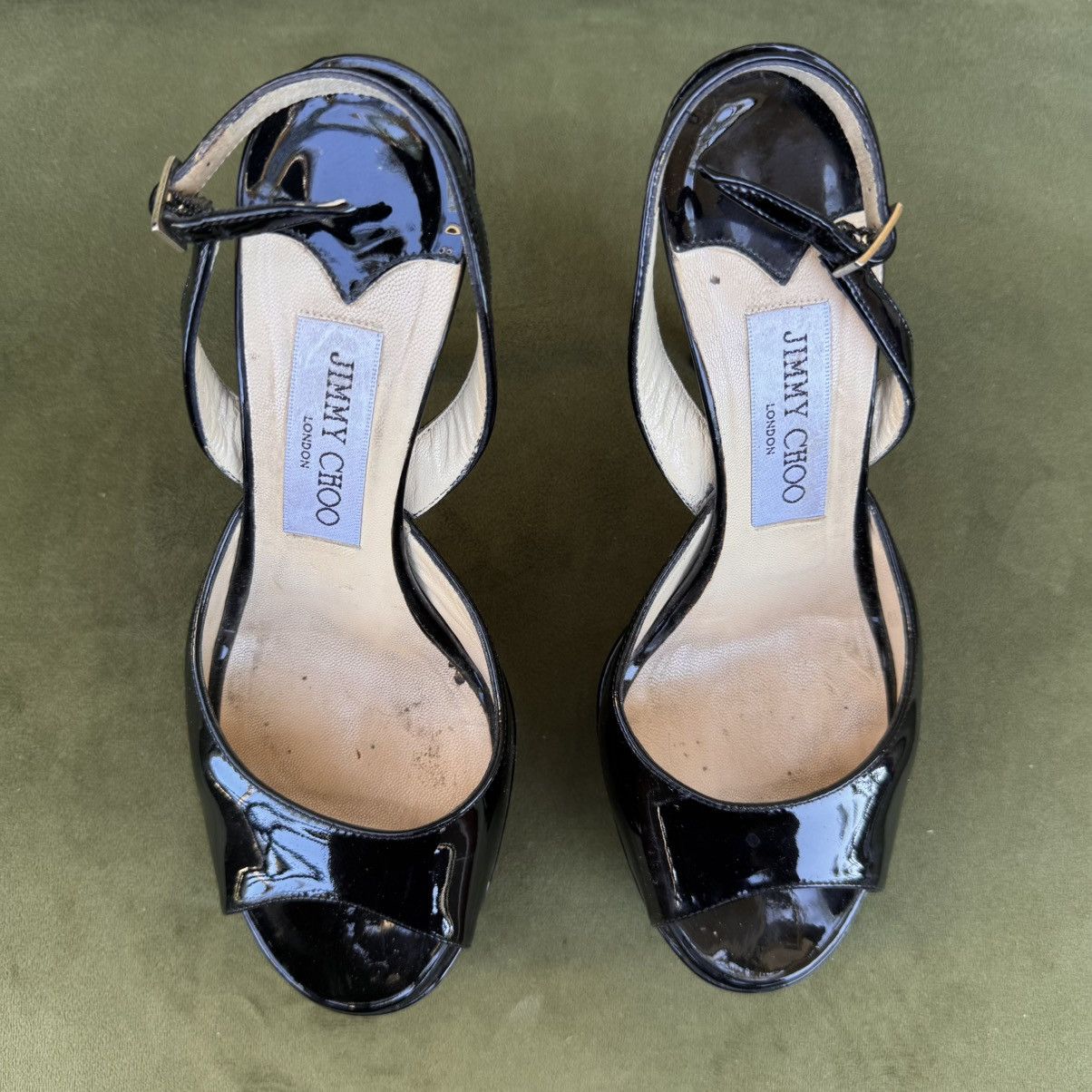 Jimmy Choo Jimmy Choo Patent Leather Slingback Pumps size 37 Size US 7 / IT 37 - 2 Thumbnail