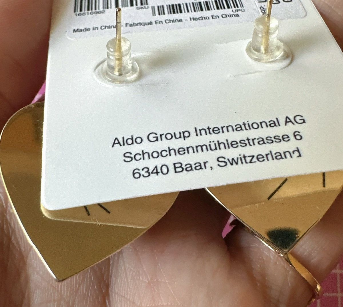 Aldo Aldo earrings crystals piled blue hearts gold tone embroid Size ONE SIZE - 9 Thumbnail