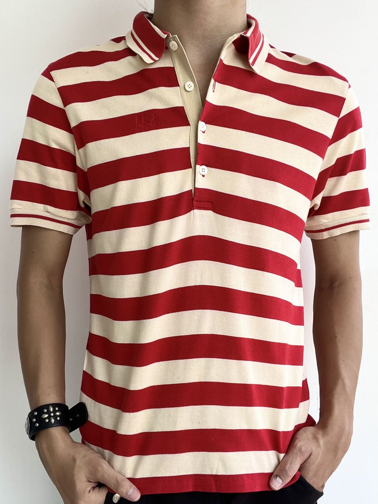 Dior 2000s Christian Dior Striped Polo Size US M / EU 48-50 / 2 - 1 Thumbnail