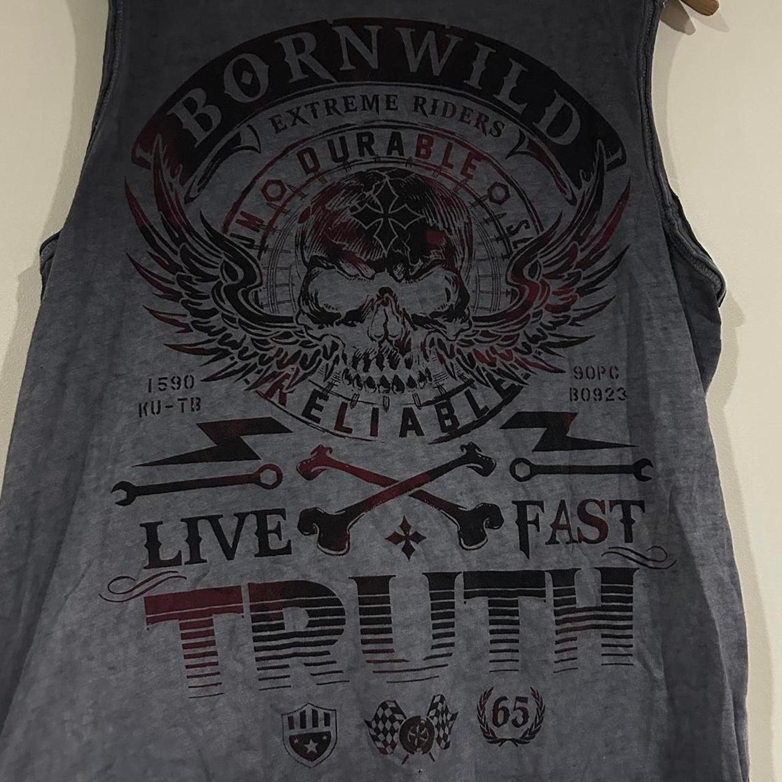 Helix Y2K Helix Born Wild Skull Muscle Shirt Size US M / EU 48-50 / 2 - 2 Thumbnail