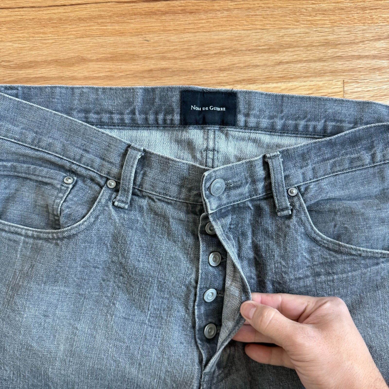 Nom De Guerre Nom De Guerre Japan CFJW09-5 Grey Denim 36/34 Size US 36 / EU 52 - 9 Thumbnail