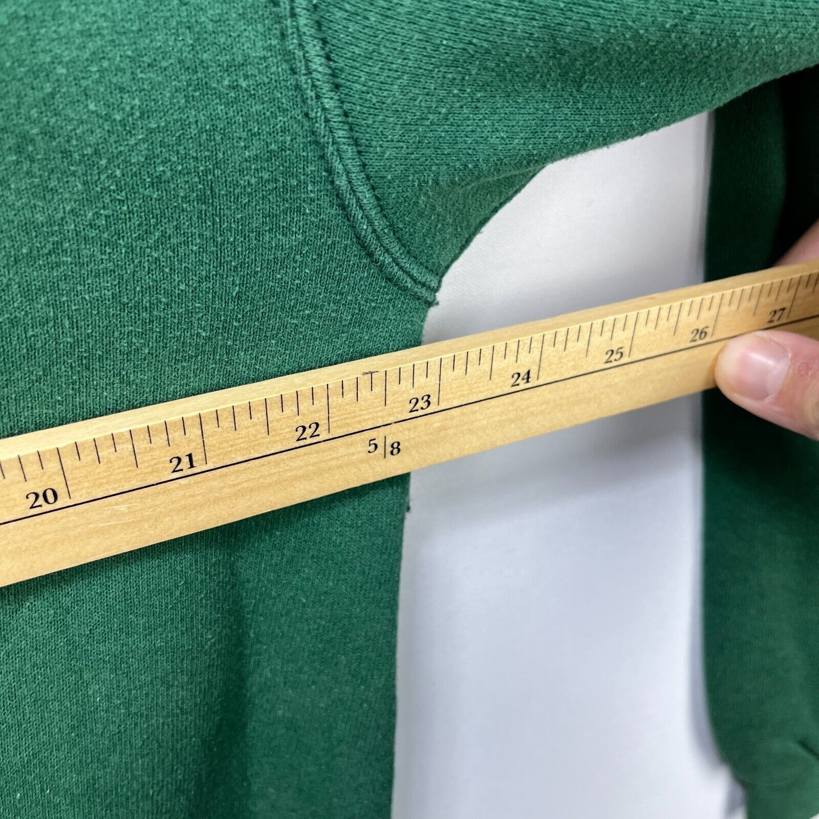 Lee × Vintage Vintage 90s Sun Faded Blank Forest Green USA Large Lee Size US L / EU 52-54 / 3 - 6 Thumbnail
