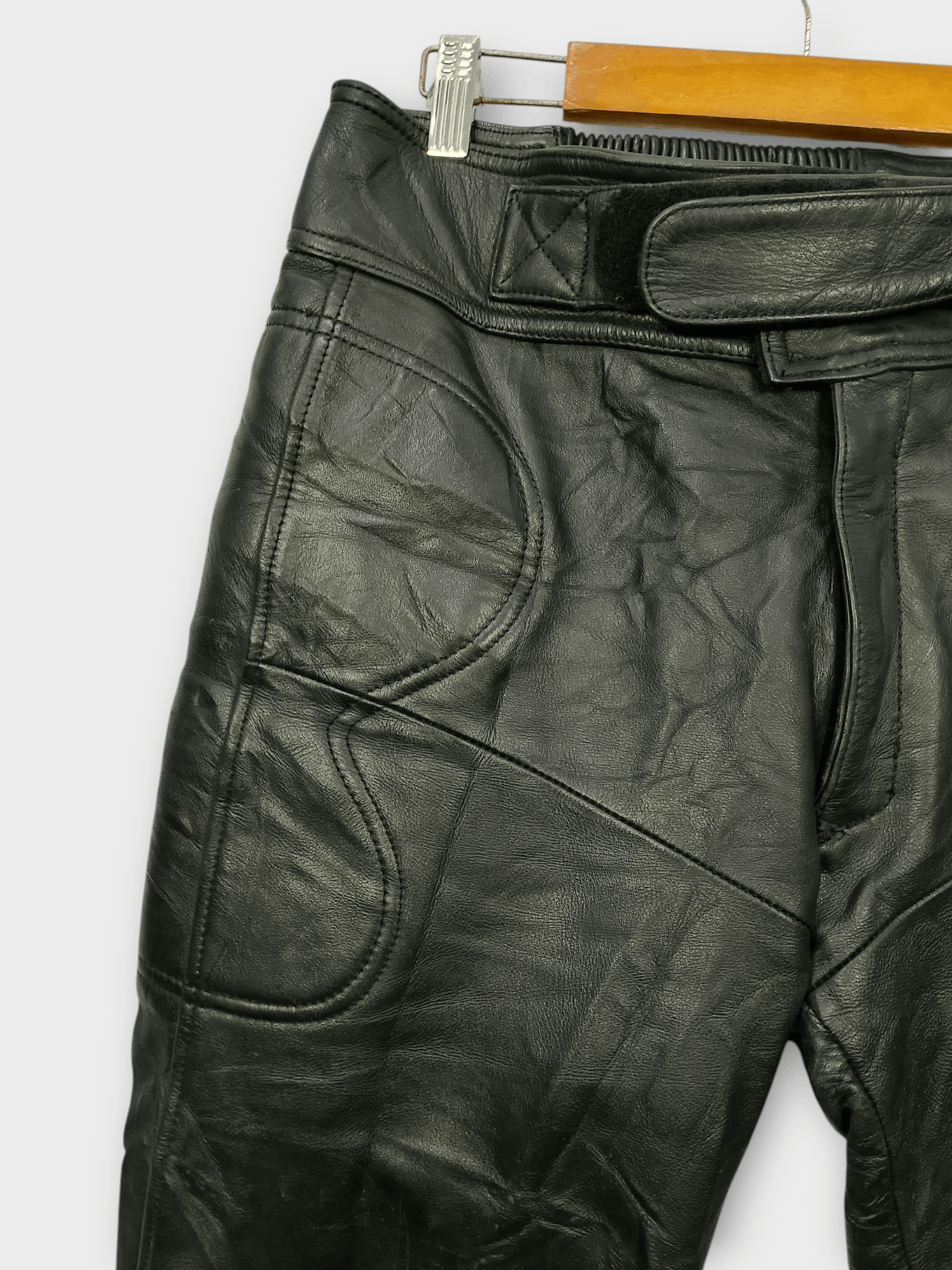 Japanese Brand Vintage 90s NANKAI Leather Motorcycle Pants Size US 30 / EU 46 - 4 Thumbnail