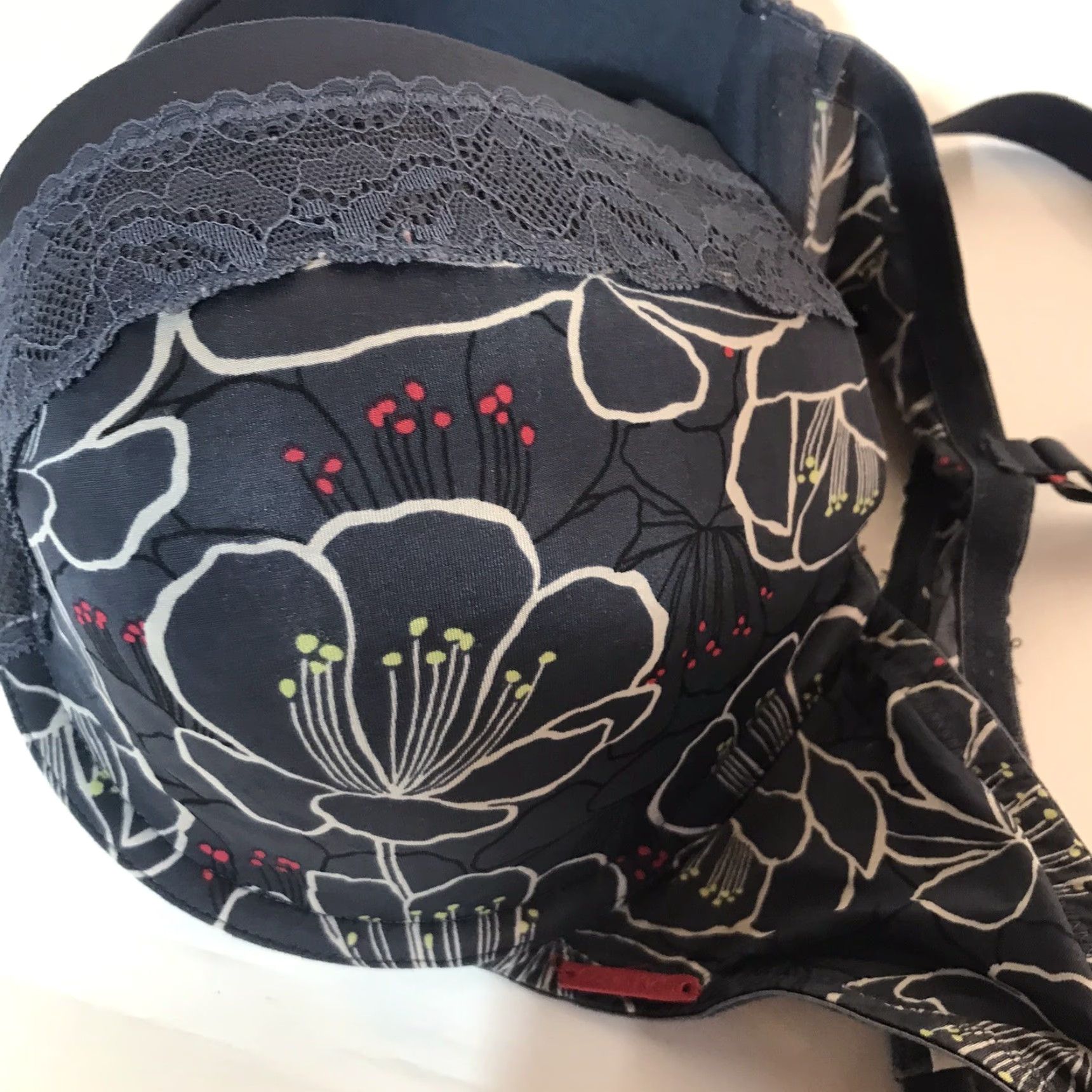 Calvin Klein Calvin Klein Women's Push Up Bra 36D Opaque Lace Floral Underwired Gray Comfort Size ONE SIZE - 5 Thumbnail