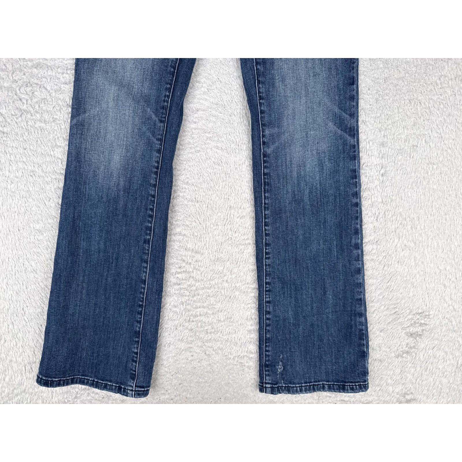 Vintage Simply Vera Vera Wang Jeans Womens 2 Blue Mid Rise Button Fly Distressed Bootcut Size 26" / US 2 / IT 38 - 2 Thumbnail